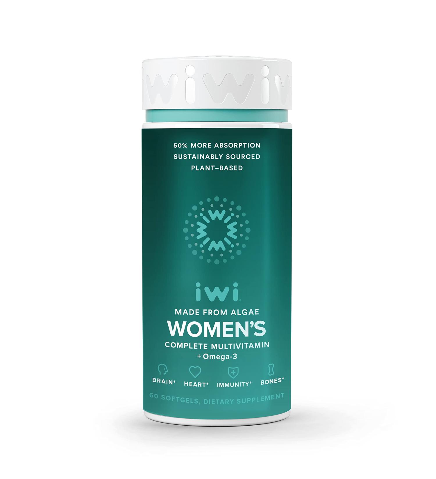 Iwi Women's Multivitamin with Vitamin A B1 B2 C D3 E Biotin Calcium Cranberry Extract DHA EPA Niacin Selenium Omega Fatty Acids Zinc - Vegan - 60 Gluten-Free Softgels - Buy Online on GoSupps.com