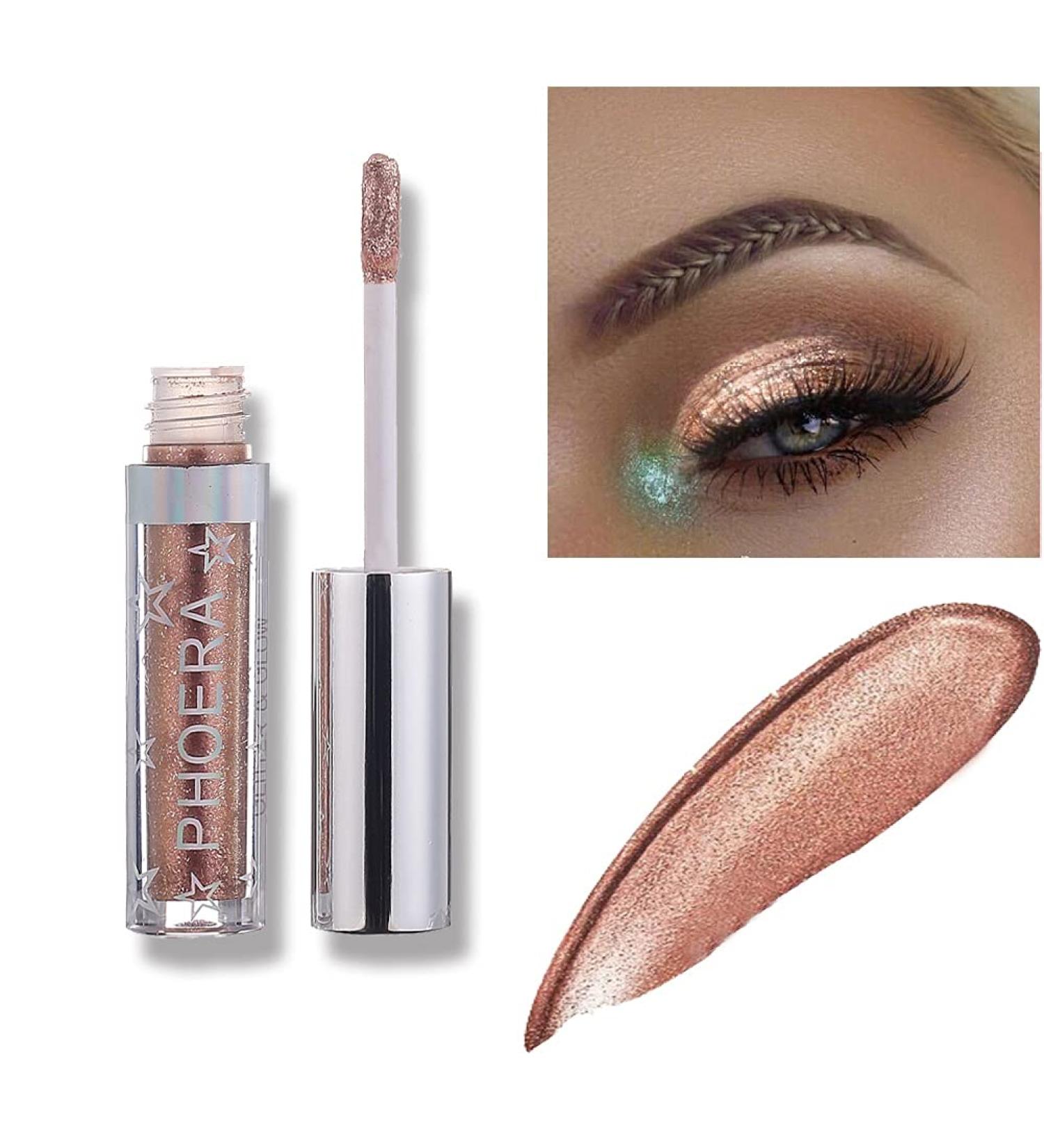 Glitter Eyeshadow Makeup Set - Long Lasting, Waterproof Liquid Shimmer for Shiny, Sparkling Eyes - Metallic Pigments and Gloss - A106 - Buy Online on GoSupps.com