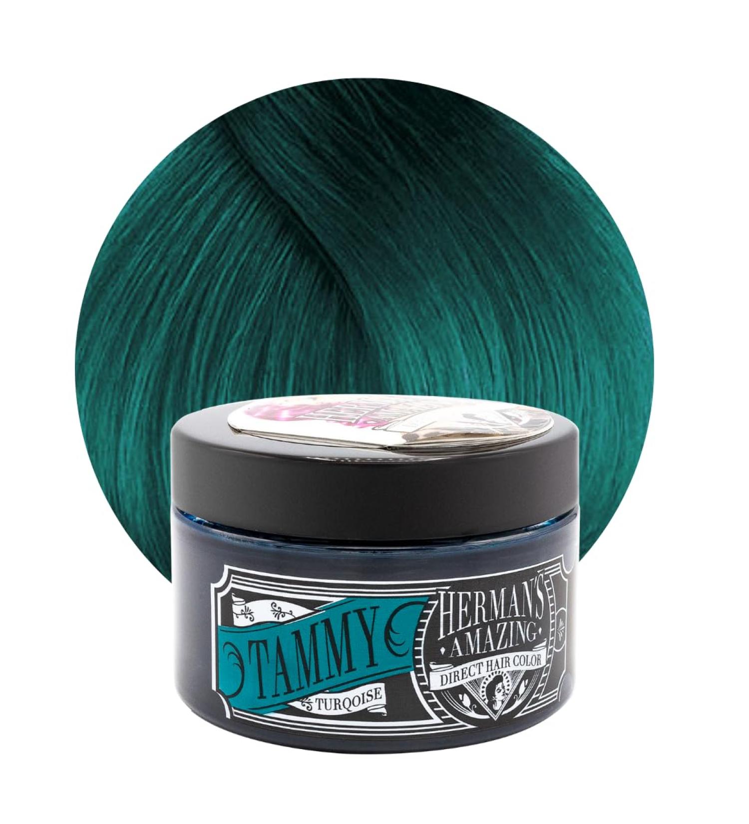 Hermans Amazing Direct Hair Color - Semi-Permanent Turquoise Conditioner - 115ml Tammy Blue Green Hair Dye - Buy Online on GoSupps.com