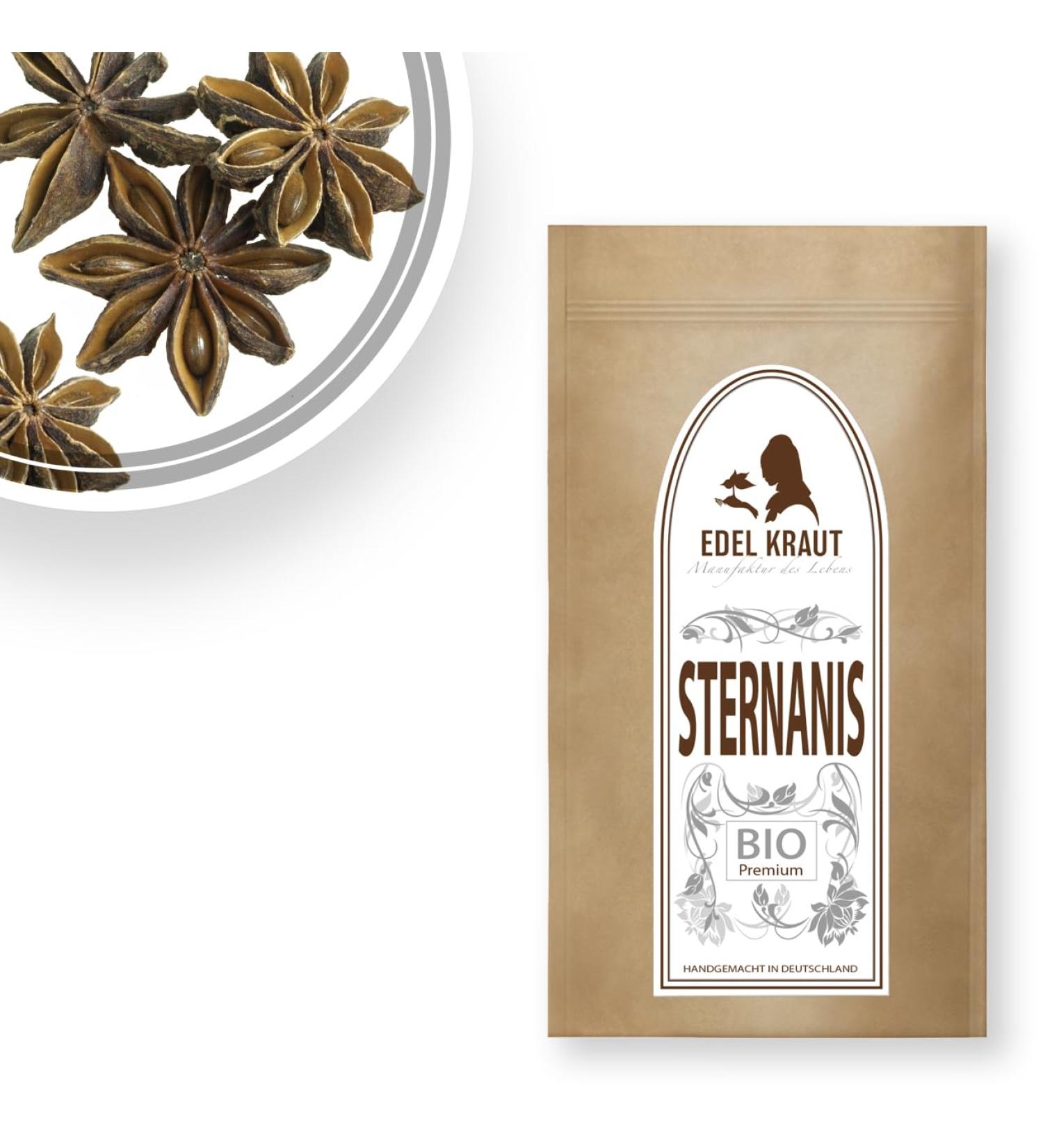 EDEL KRAUT Organic Star Anise 100g - Premium Aromatic Spice for International Shipping - Buy Online on GoSupps.com