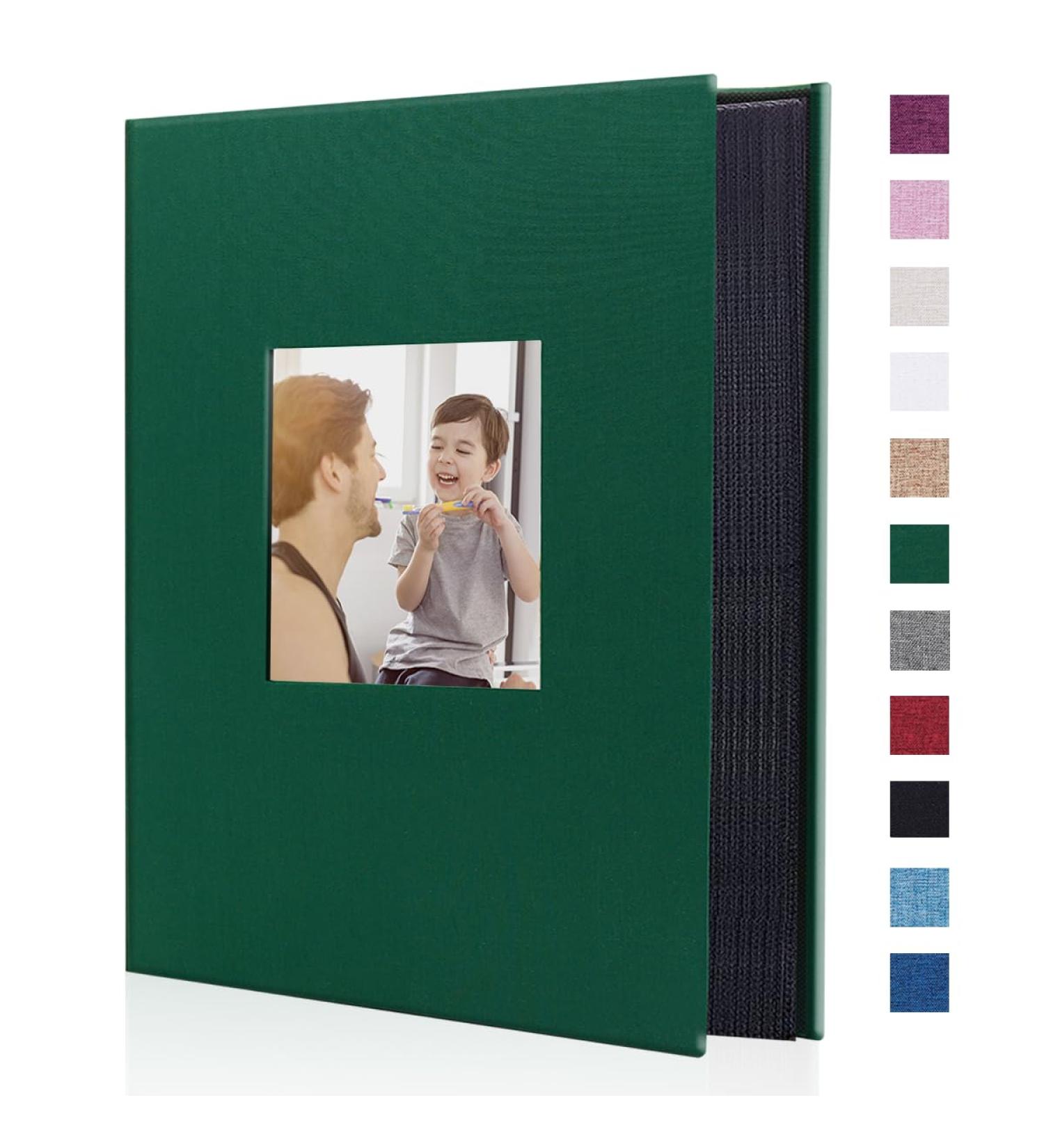 Miaikoe 6x4 Photo Album - 300 Pockets, Large Capacity Linen Album for Family Wedding Anniversary - Holds 300 Horizontal 10x15cm Photos (Dark Green) - Buy Online on GoSupps.com
