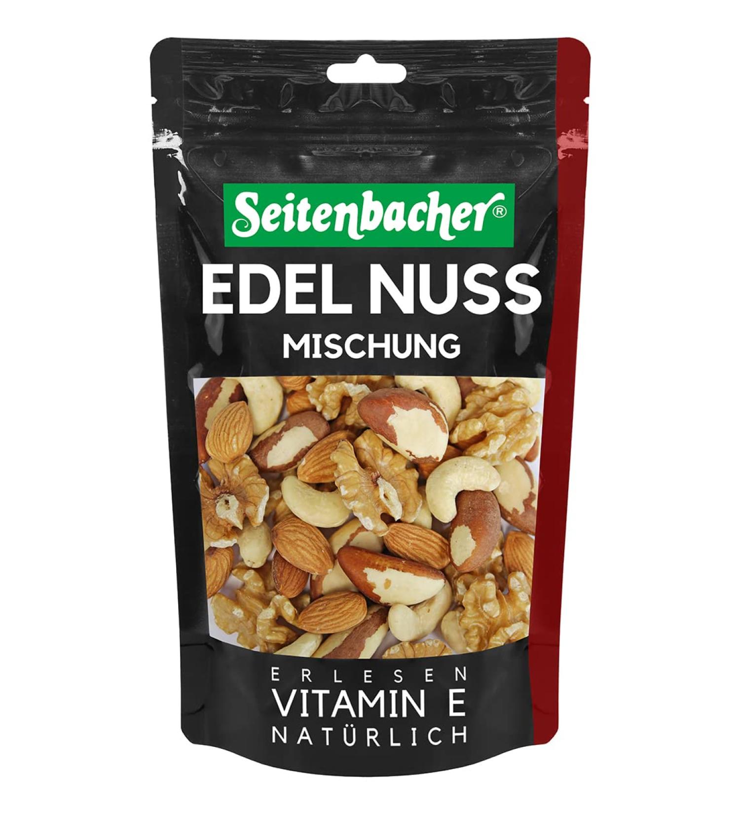 Seitenbacher Noble Nut Mix - Finest Whole Nuts No Additives Untreated 175g - Buy Now! - Buy Online on GoSupps.com