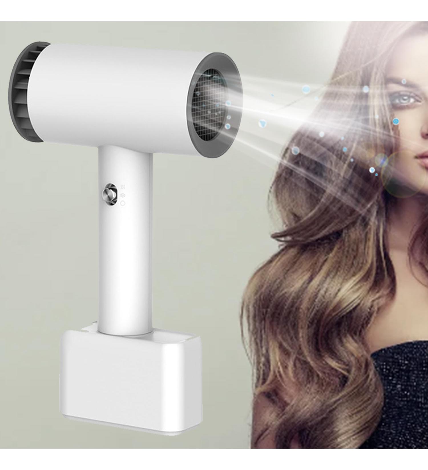 Cordless Hair Dryers Built-in Battery Rechargeable Hot/Cold Wind Hair Dryers Hair Care Dryer Small Blow Dryer for Baby Gifts for Women White - Buy Online on GoSupps.com