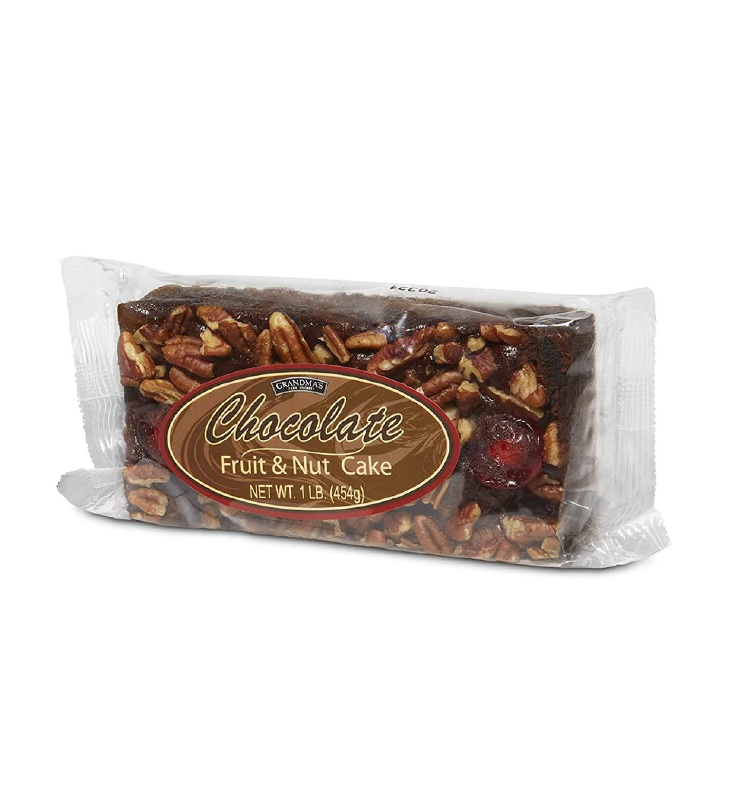Grandma's Chocolate Fudge Brownie Fruitcake with Real Fruit & Nuts - 1lb Loaf by Beatrice Bakery - Buy Online on GoSupps.com