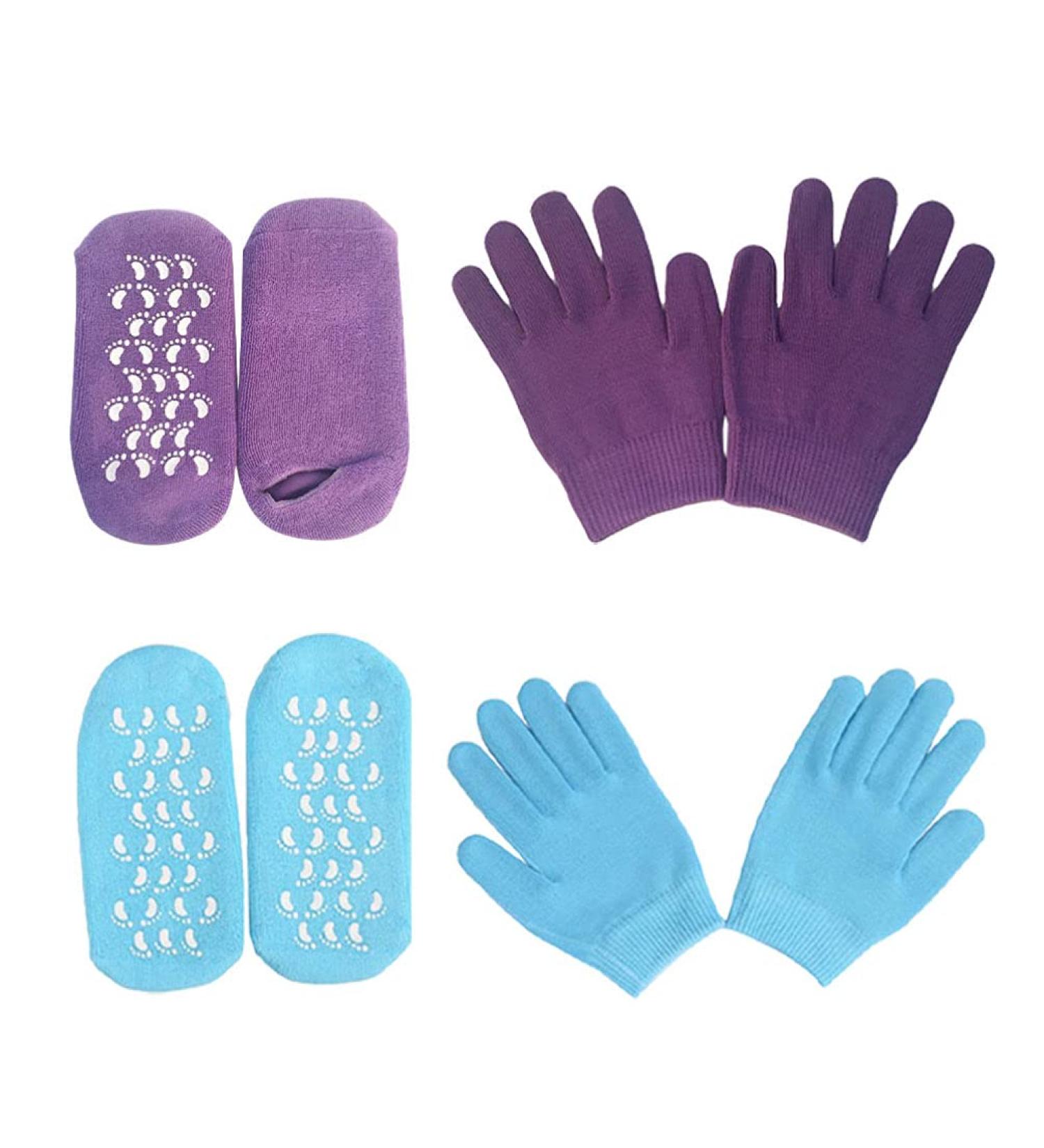 Minkissy 2 Sets Hand and Foot Care Set Skin Care Gloves Dry Skin Gloves Spa Socks Features Socks for Women Heel Socks Moisturizing Spa Gloves Miss Socks Vegetable Gel Cosmetic - Buy Online on GoSupps.com