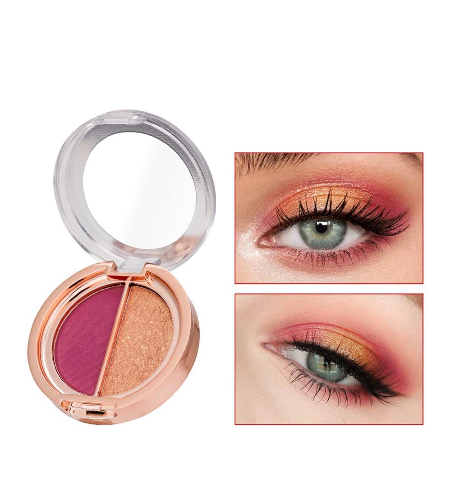 Timipoo Double Color Eye Shadow Palette - High Pigment Matte, Shimmer, and Metal Shades - Waterproof and Durable Formula - Plum Red Shades - Buy Online on GoSupps.com