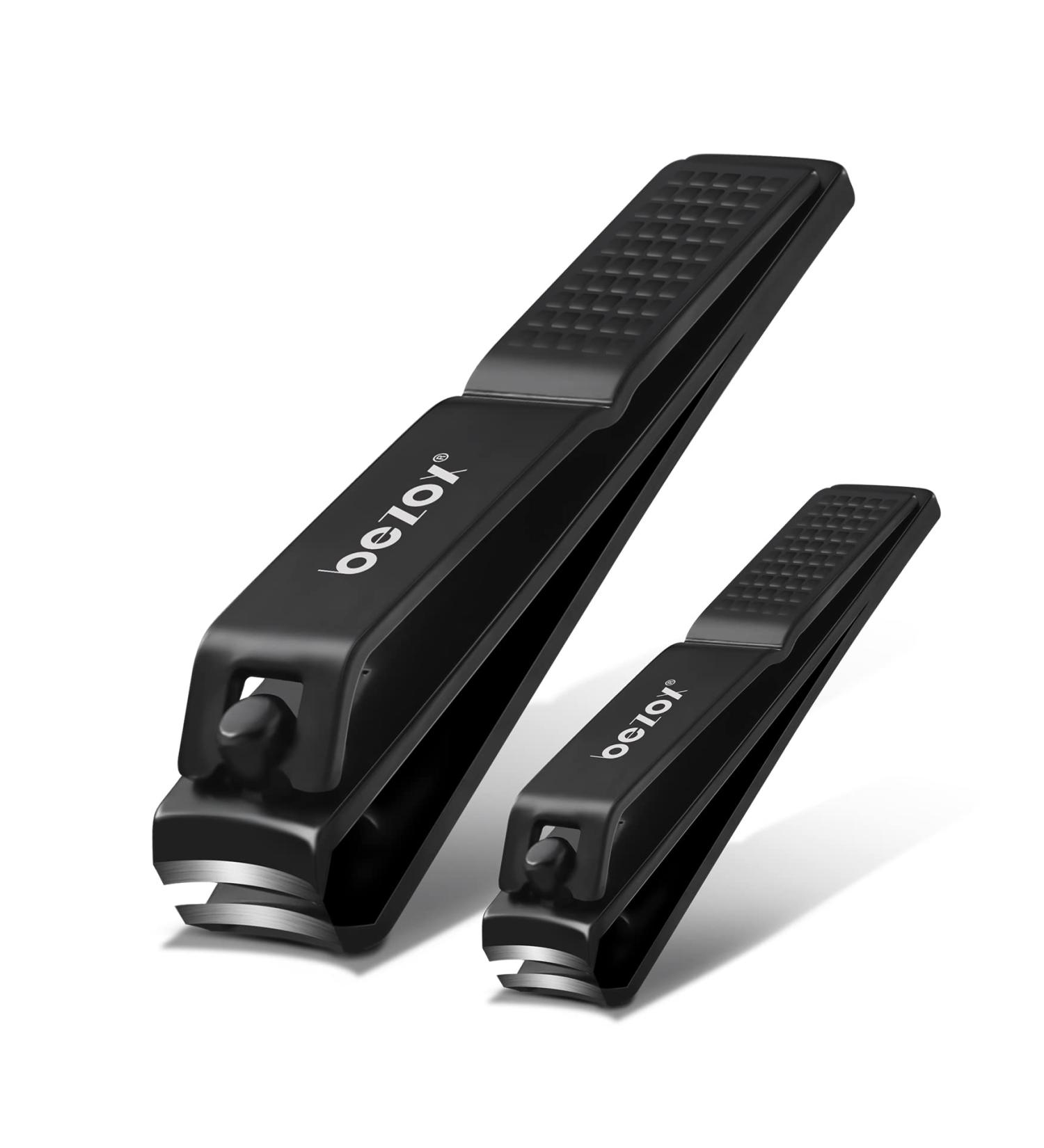 BEZOX Wide Jaw Nail Clipper Set - 2 Pcs Premium Stainless Steel Toenail & Fingernail Clippers - Buy Online on GoSupps.com