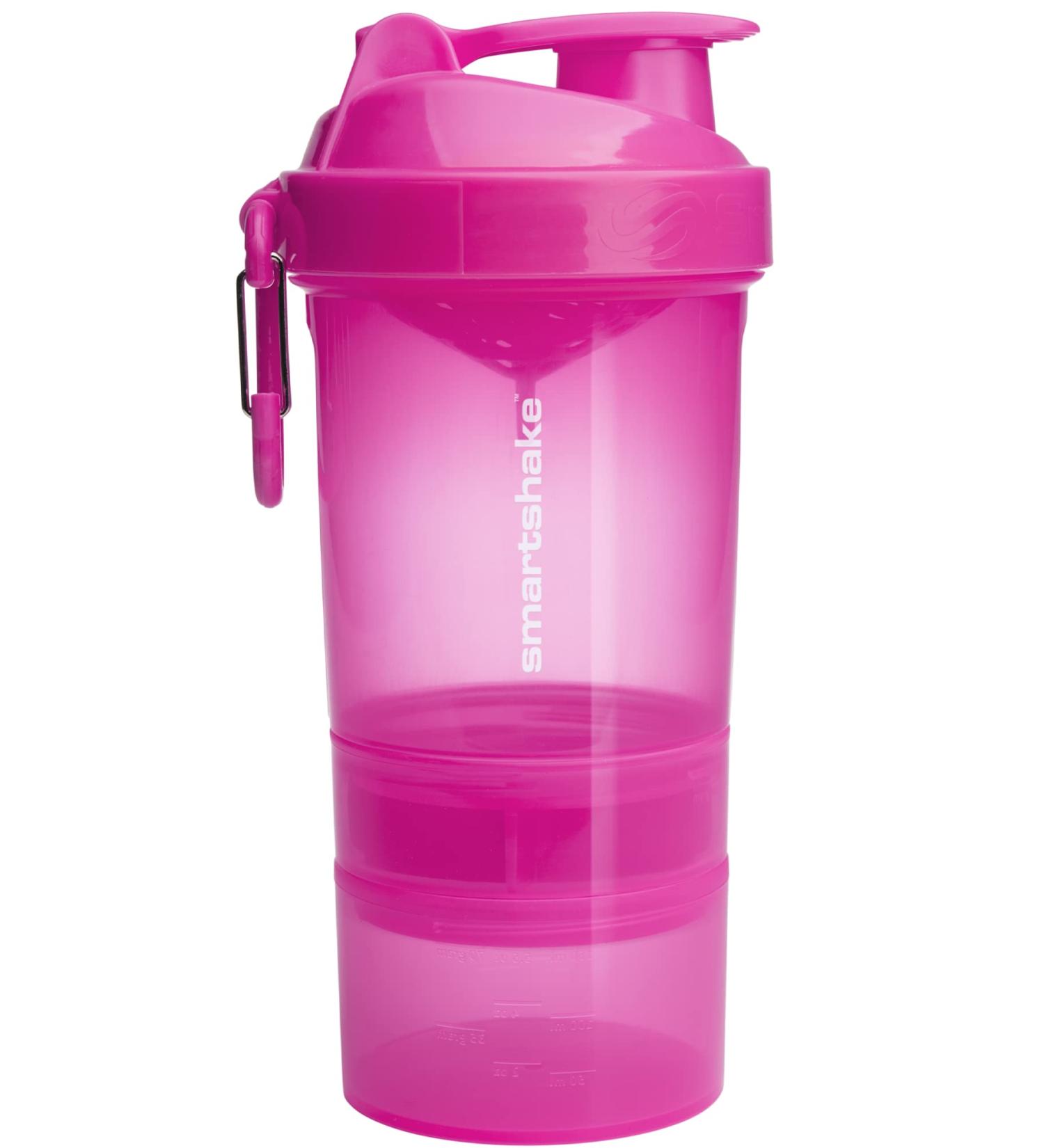 Smartshake Original 2GO Shaker Cup - 600ml Capacity | Neon Pink | Leakproof & Durable | BPA & DEHP Free | Protein Shake Bottle - Buy Online on GoSupps.com