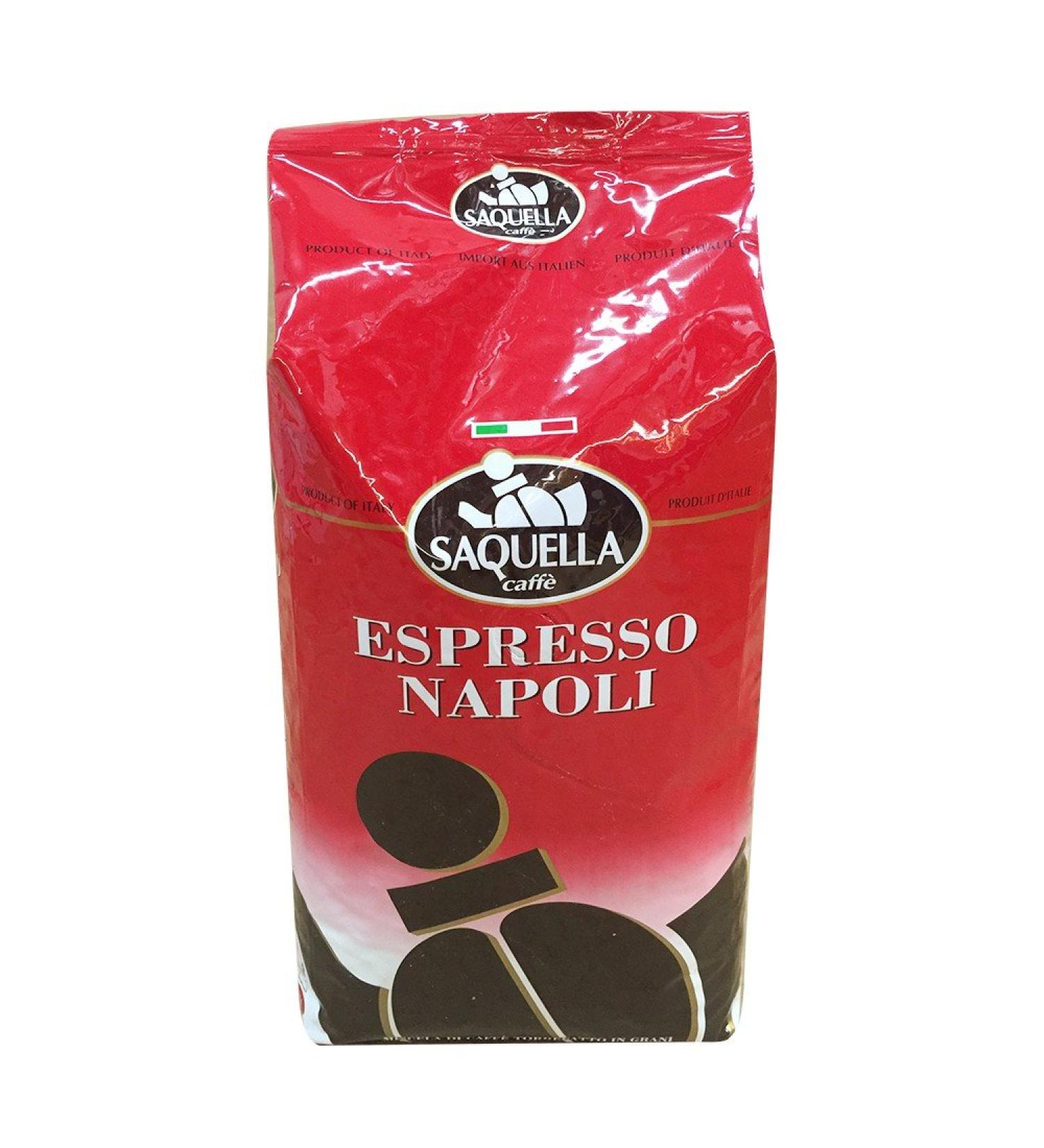 Saquella Miscela Espresso Napoli Powerful and aromatic flavor 1 kg of Whole Beans - Buy Online on GoSupps.com