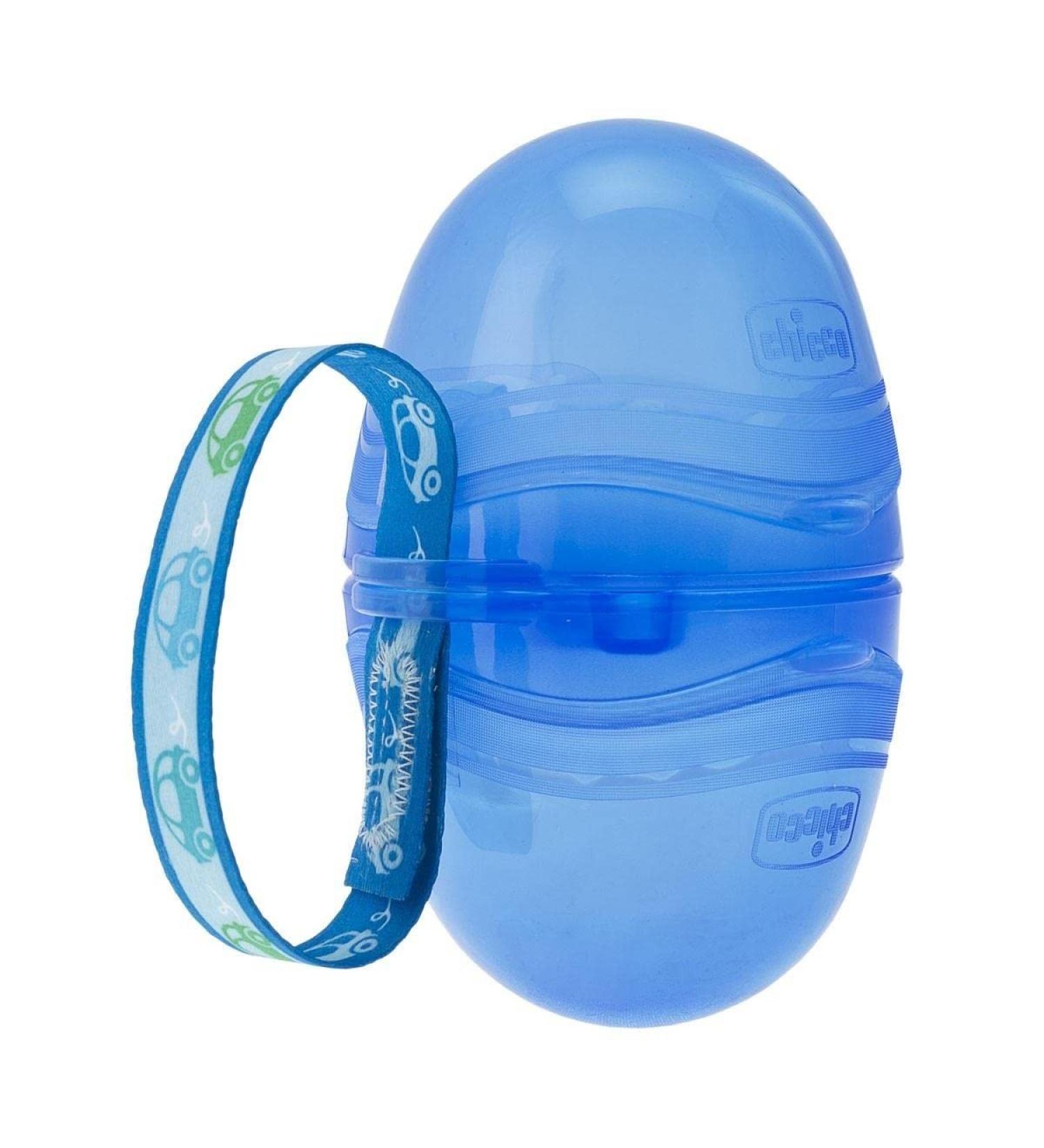 Chicco Pacifier Box for 2 - Blue (2 Pieces Pack) | International Shipping Available - Buy Online on GoSupps.com