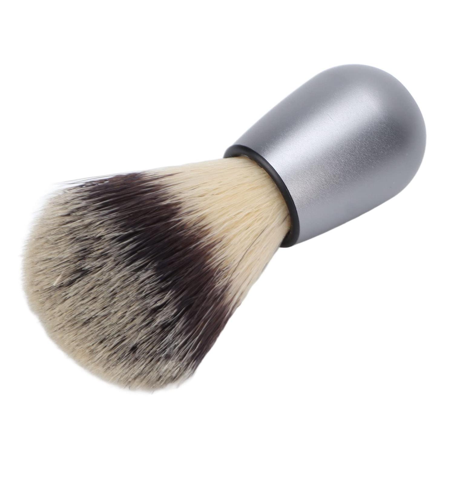 Hair Razor Brush | Synthetic Foam Mustache Cleaning Tool with Metal Handle for Precision Shaving - Buy Online on GoSupps.com