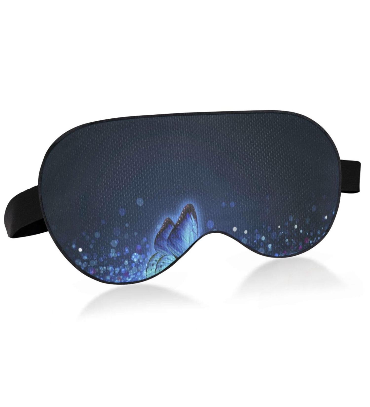Haskirky Light Blocking Eye Mask | Adjustable for Men and Women | Ideal for Business Trips, Yoga, and Deep Sleep | Breathable & Comfortable | Butterfly Blue - Buy Online on GoSupps.com