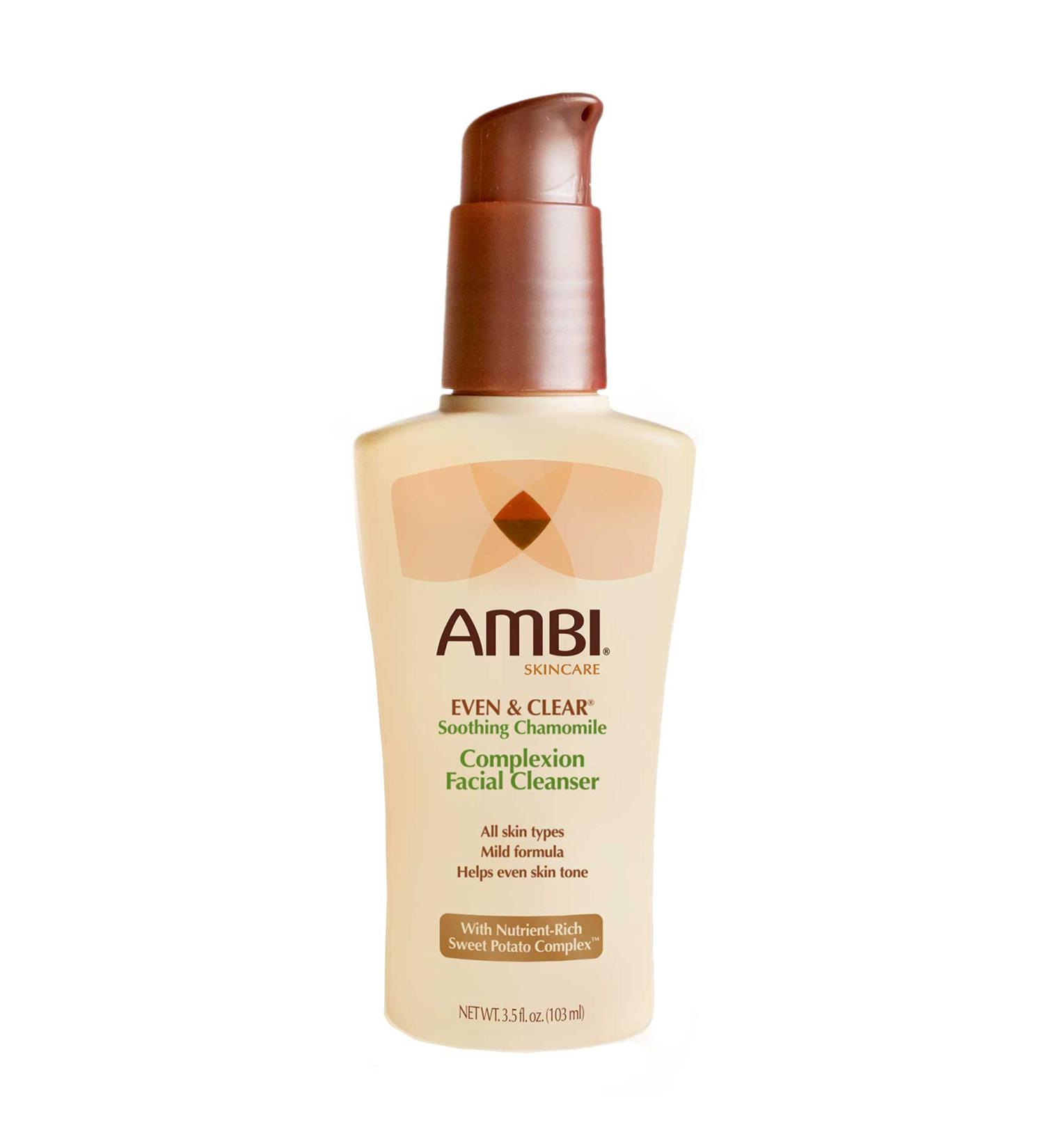 Ambi Soothing Chamomile Complexion Facial Cleanser | With Sweet Potato Complex and Green Tea | Even Skin Tone | 3.5 oz - Buy Online on GoSupps.com