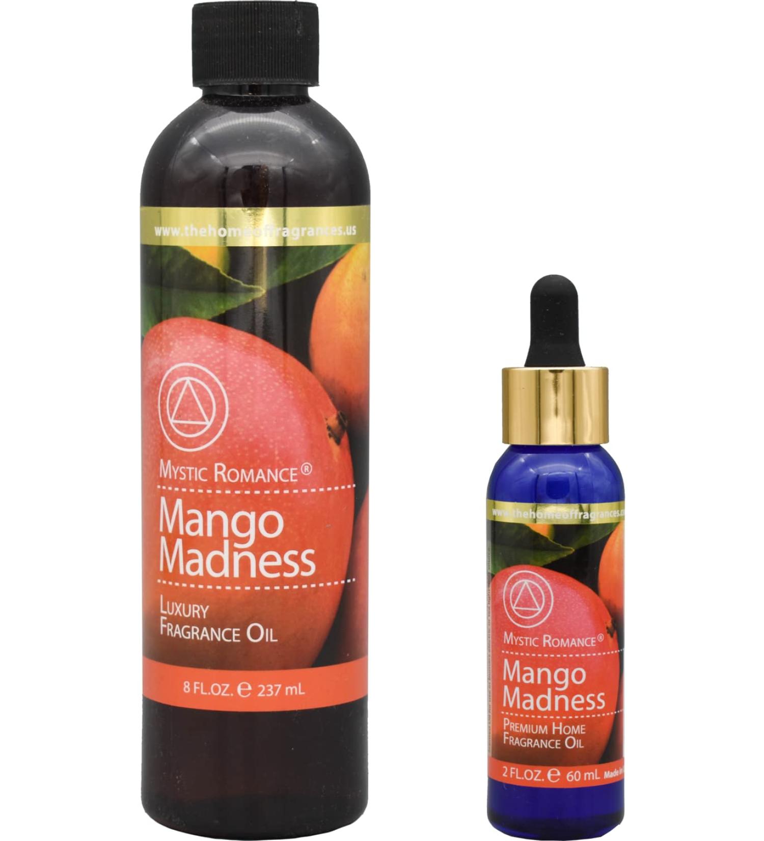 The Home of Fragrances - Set of 2 Bottles of Fragrance Oils - 2oz & 8oz (Mango Madness)