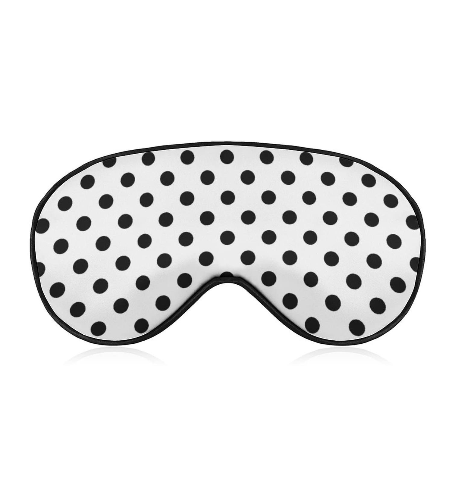 Shop Big Polka Dot Pattern Sleep Mask for Women | Adjustable Eye Shades with Elastic Strap | International Shipping - Buy Online on GoSupps.com