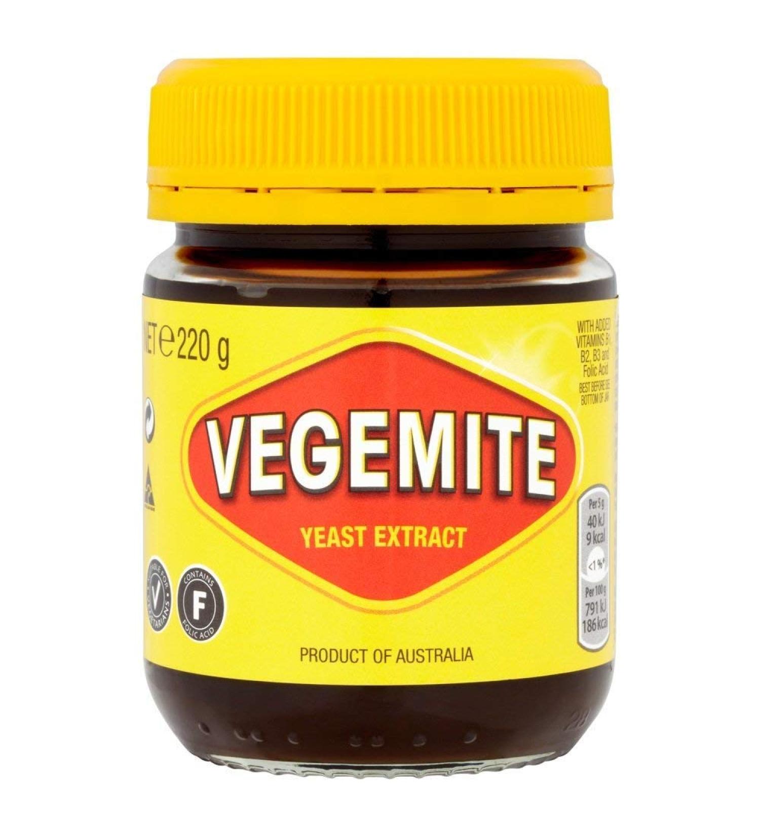 Yeast Extract (220 grams) (Vegemite (220 grams) (Pack of 4)) 6 pieces