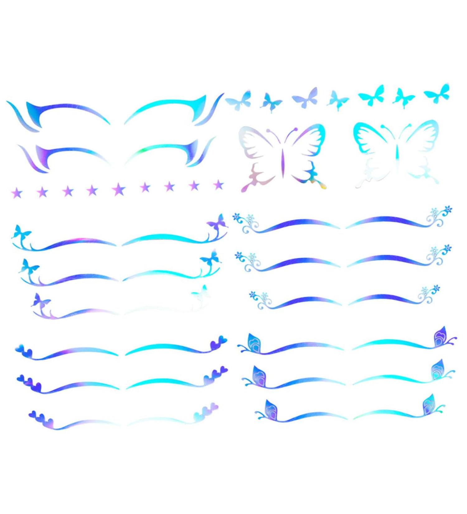 TEHAUX Autocollants Temporaires pour Eyeliner et toiles 6 Feuilles Adh sives pour Maquillage des Yeux L gers et Faciles Retirer pour Maquillage Cosplay - Buy Online on GoSupps.com