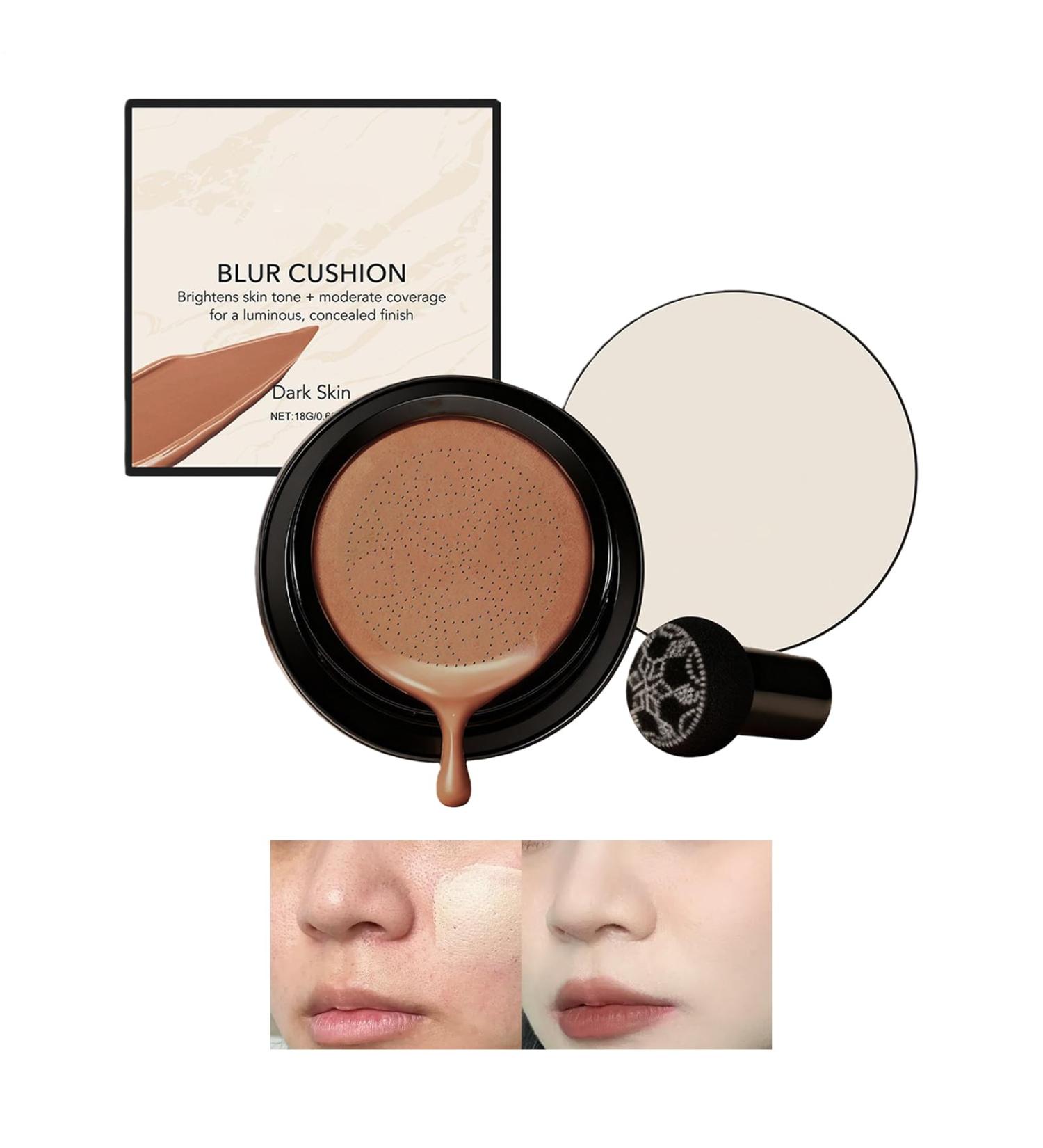  Niesel Face Cushion Foundation - 15g Waterproof & Sweat Resistant Foundation Air Cushion Mushroom Foundation for Sensitive and Mature Skin Ideal for Use - Buy Online on GoSupps.com