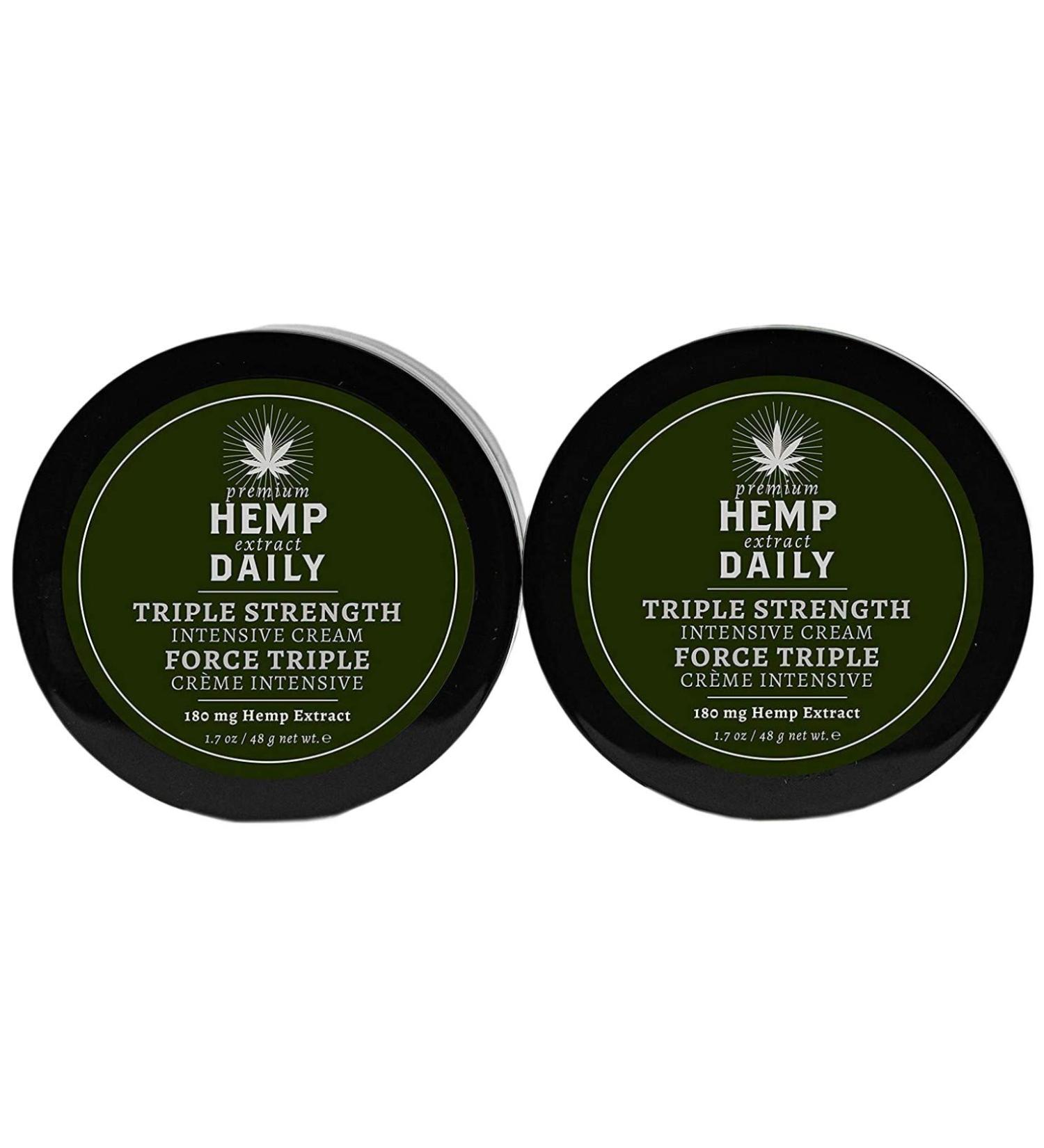 Hemp Daily Intensive Cream with Essential Oils - Vegan Organic 1.7 oz (2 Pack) | Original Triple Strength Formula - Buy Online on GoSupps.com