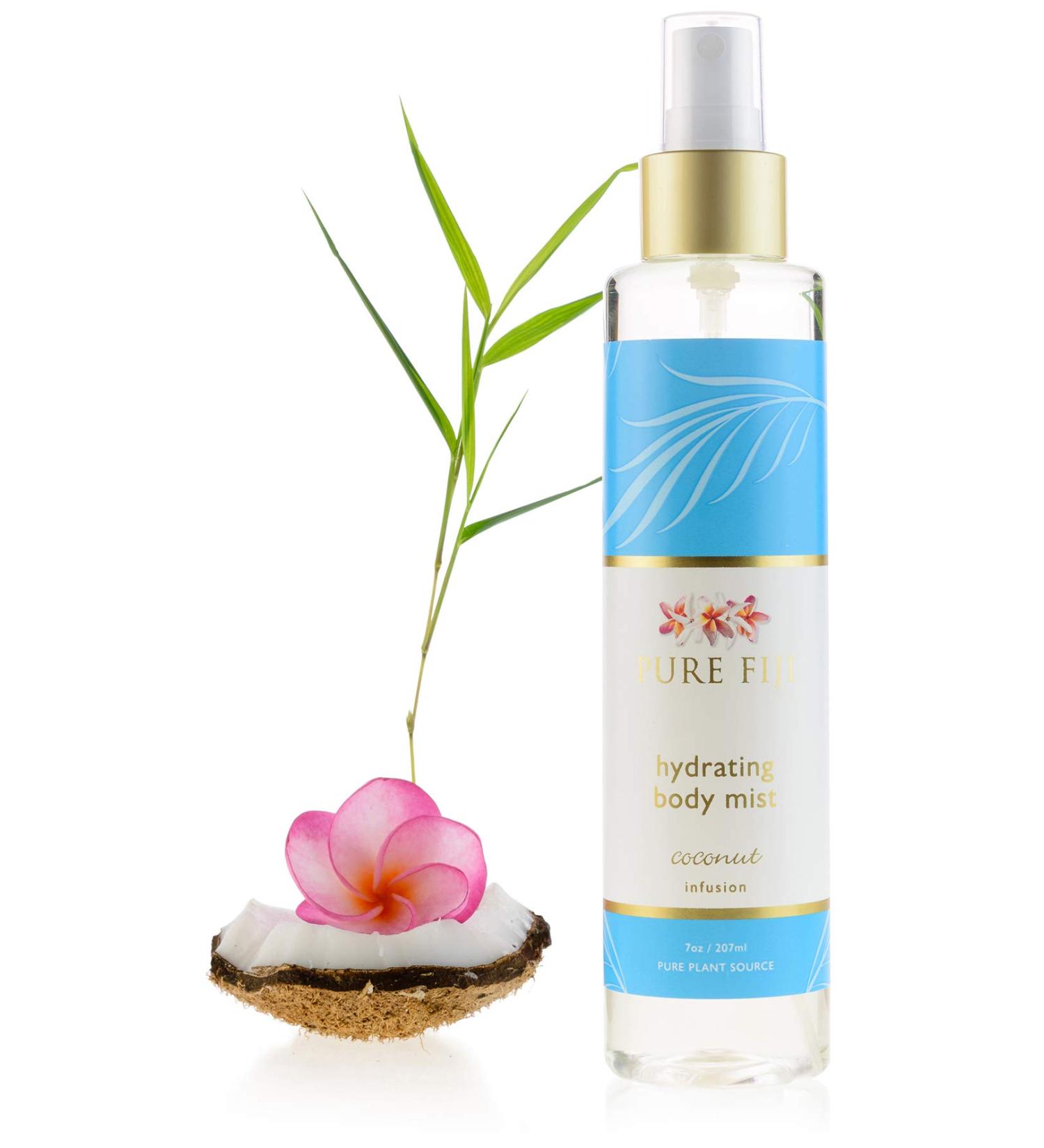 PURE FIJI Hydrating Body Oil Mist - Moisturizing Essential Natural Bath Oil with Vitamin E & Coconut - 7 oz After Shower Spray for Body & Hair - Buy Online on GoSupps.com