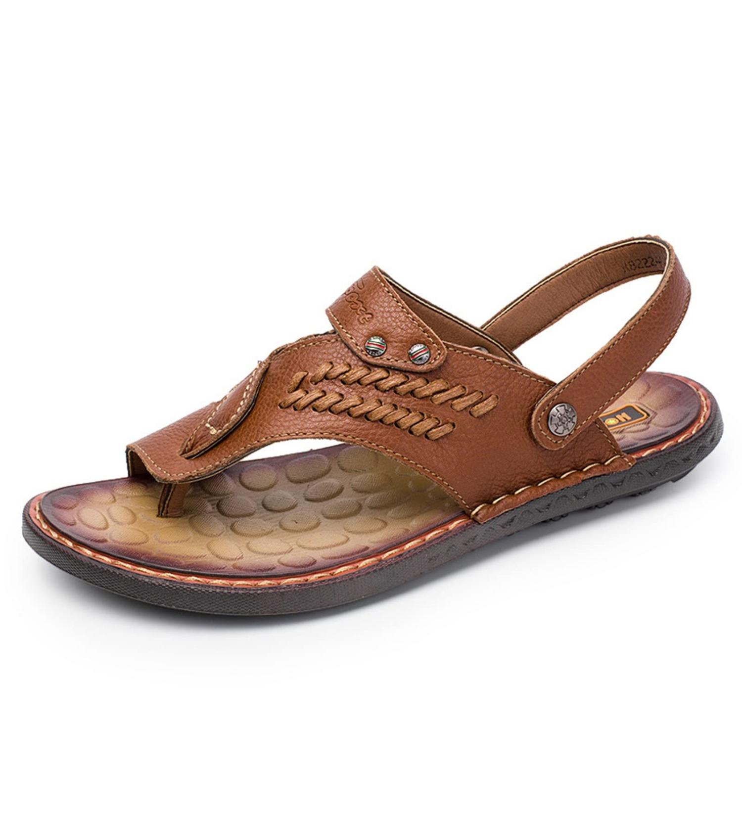 Men's Big Toe Hallux Valgus Sandal - Brown Size 8 | Comfy Bunion Splint Flip Flops for Pain Relief - Buy Online on GoSupps.com