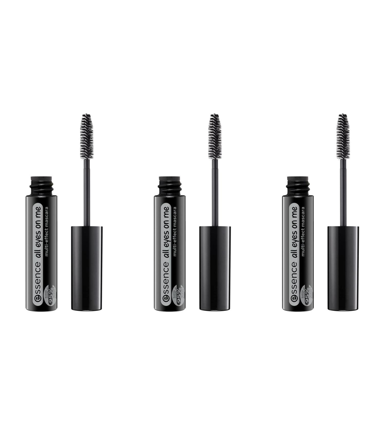 cosnova essence all eyes on me multieffect mascara eyelash mascara 01 soft black black gives volume defines perfumefree oilfree 3pack 3 x 8 ml - Buy Online on GoSupps.com