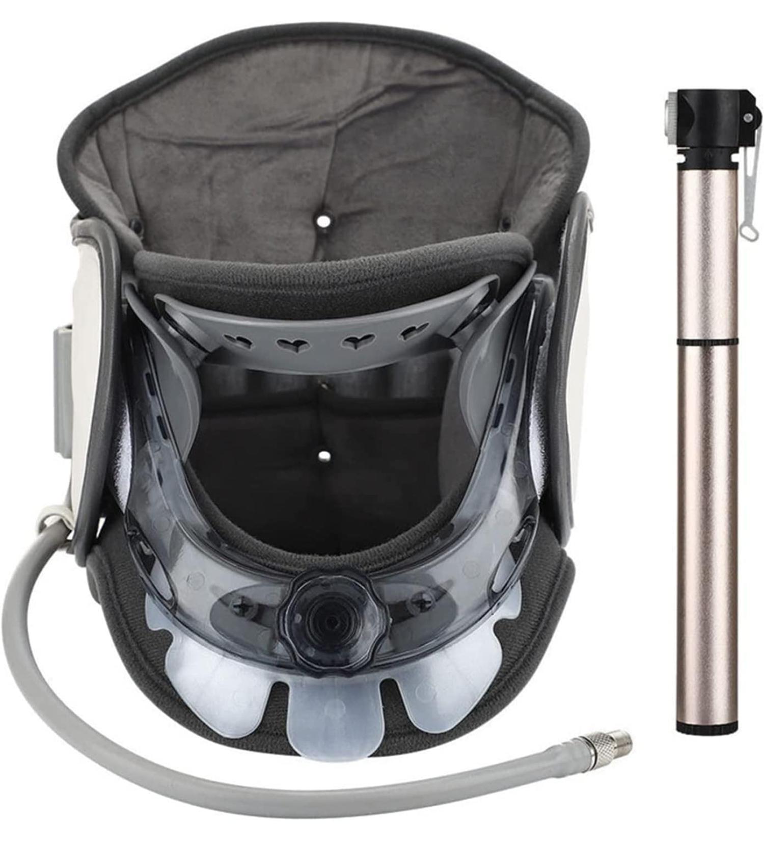 Ininosnp Neck Support Device - Adjustable Cervical Spine Traction with Airbag 360 Protection Height Adjustable - Color: Bianco - Buy Online on GoSupps.com