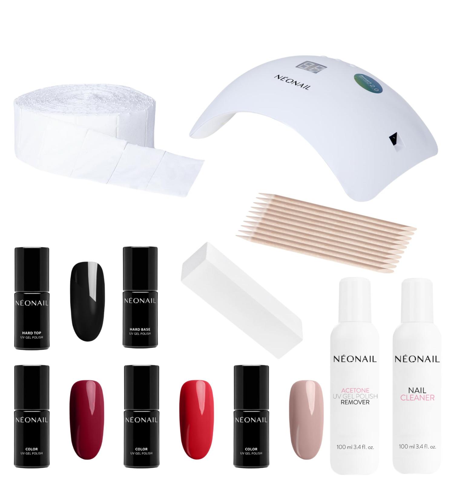 Neonail Starter Set with LED Lamp | 5x 7.2ml Nail Polish | UV Shellac Manicure Set for Perfect Nails - International Shipping Available - Buy Online on GoSupps.com
