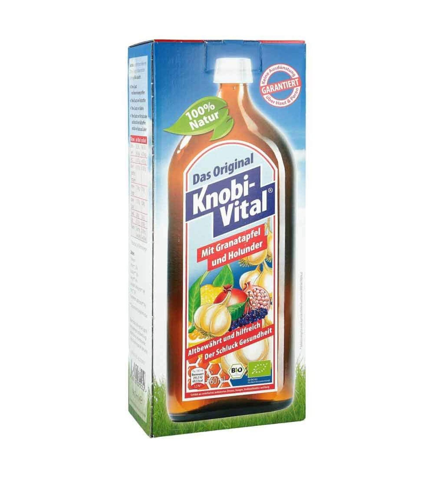 Organic Knobivital with Pomegranate and Elderberry 960ml - Immune-boosting Formula - Buy Online on GoSupps.com