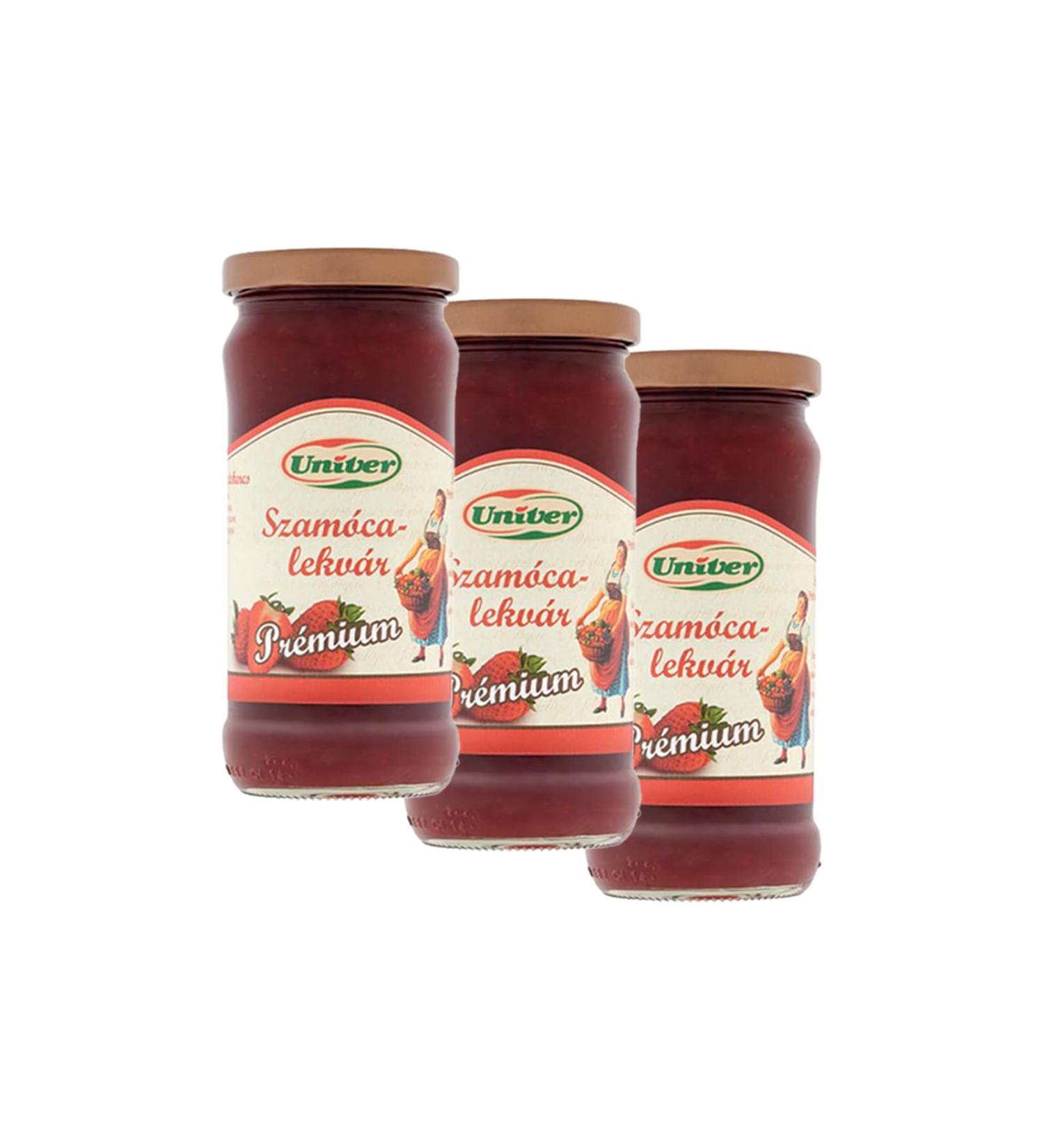 Univer Premium Hungarian Wild Strawberry Jam 300 g Pack of 3 - Buy Online on GoSupps.com