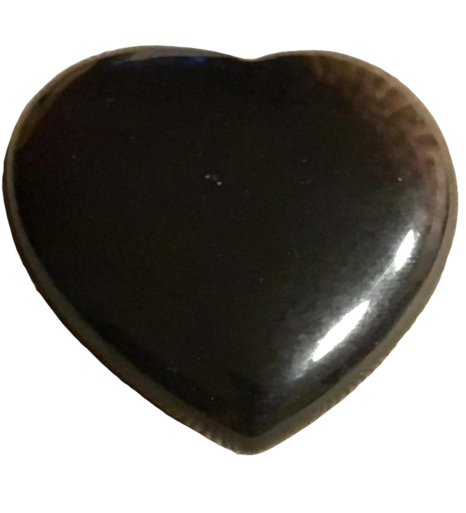 Steinfixx - Large gem Heart I Heilstein I Gl cksstein I Chakra -Stein I Taschenstein |Massage stone |Gift for loved ones (smoke quartz)