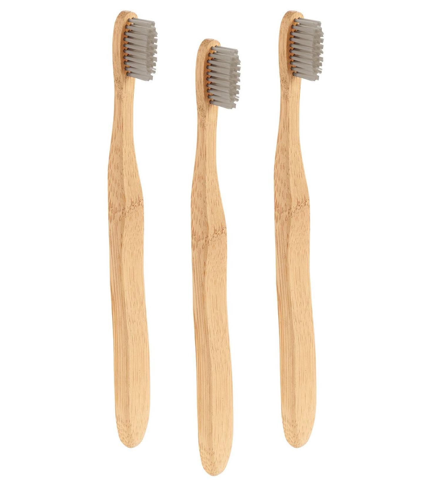 Newgen Medicals Bamboo Toothbrush Set - Antibacterial Medium 3-Piece with Bamboo Grip & Toothpaste | Eco-Friendly Oral Care - Buy Online on GoSupps.com