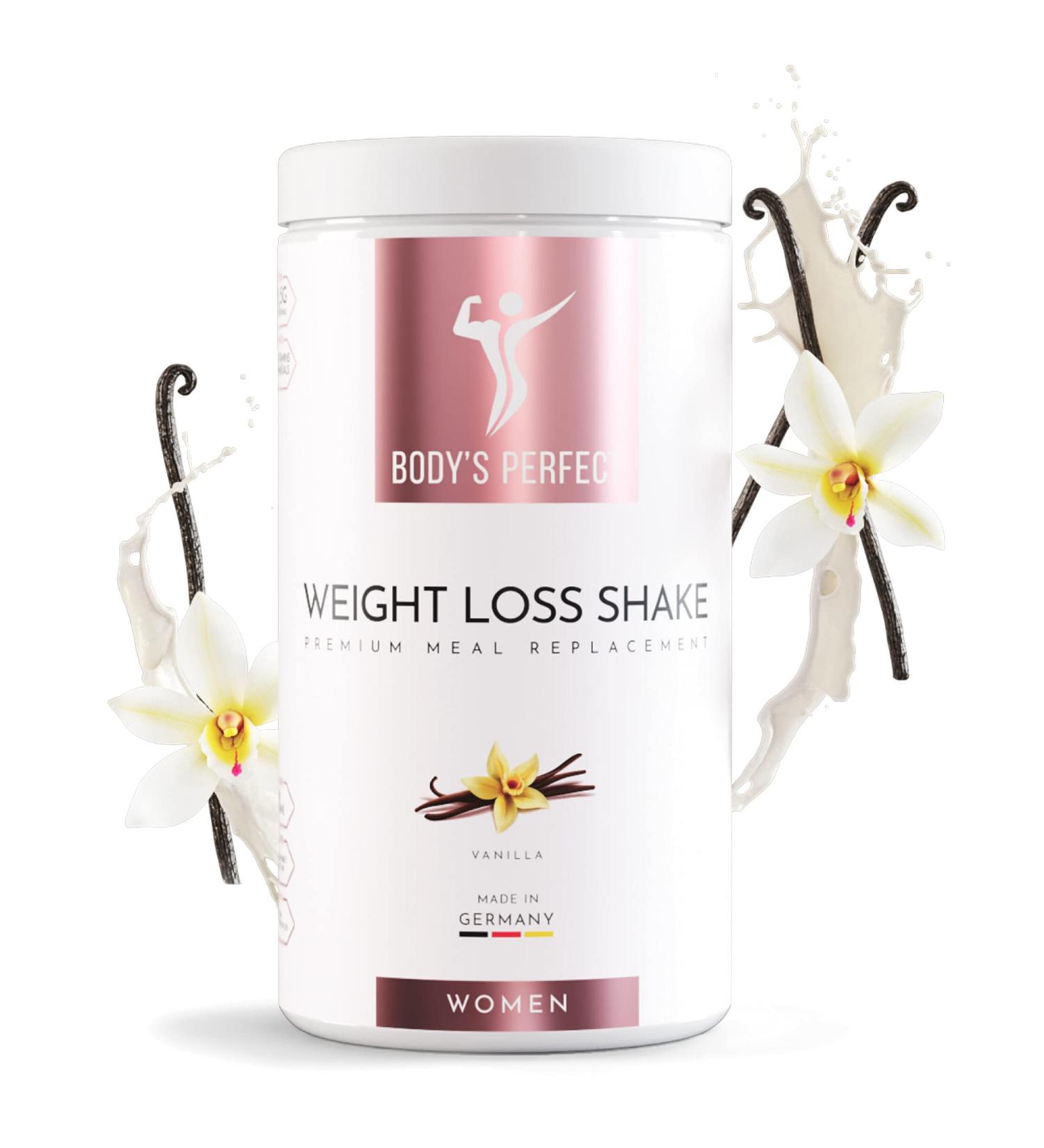 Bodys Perfect Weight Loss Shake for Women | High-Quality Protein & Essential Vitamins | 500g Vanilla Meal Replacement for Weight Control - Buy Online on GoSupps.com