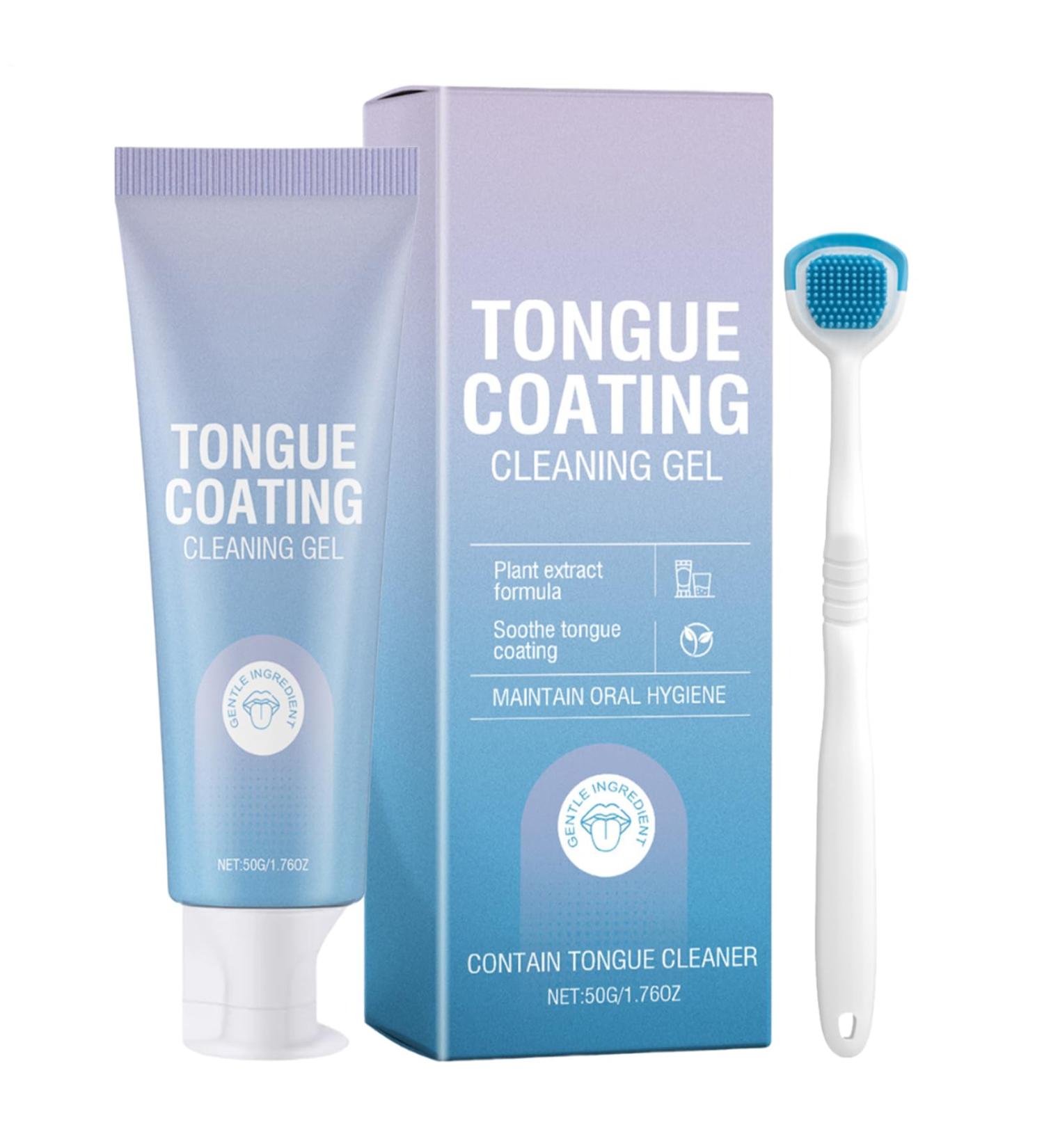 Zqkimzi Tongue Cleaning Gel Scraper Set for Adults Ergonomic Care Design Breath Freshening Paste Formula Oral Hygiene Kit for Gum Sensitivity Repair Breath Home and Travel 50g - Buy Online on GoSupps.com