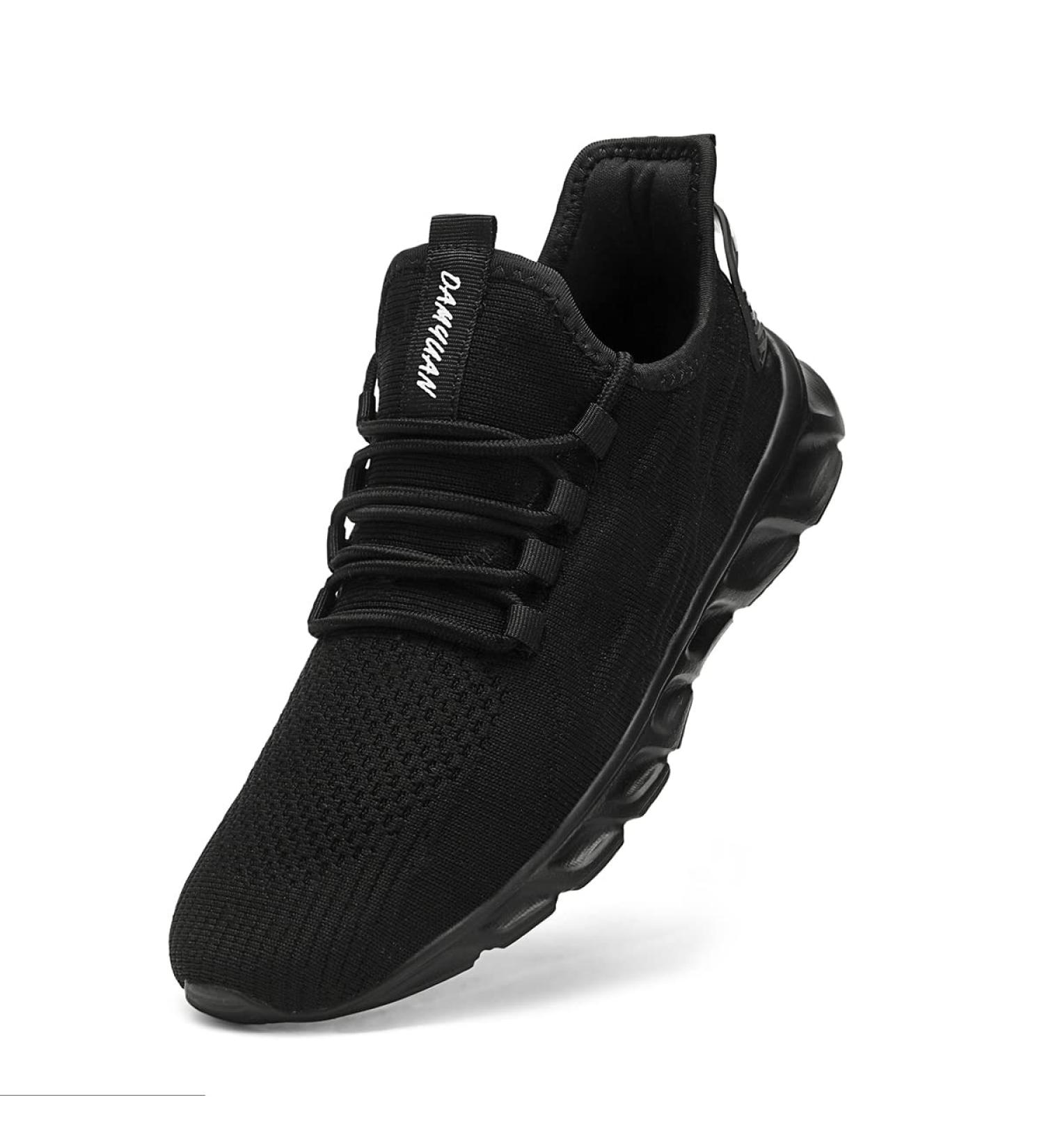 LINENGHS Men's Lightweight Breathable Running Sneakers - Sports & Outdoor Fitness Shoes - Tennis & Jogging - Size 39 EU - Black - Buy Online on GoSupps.com