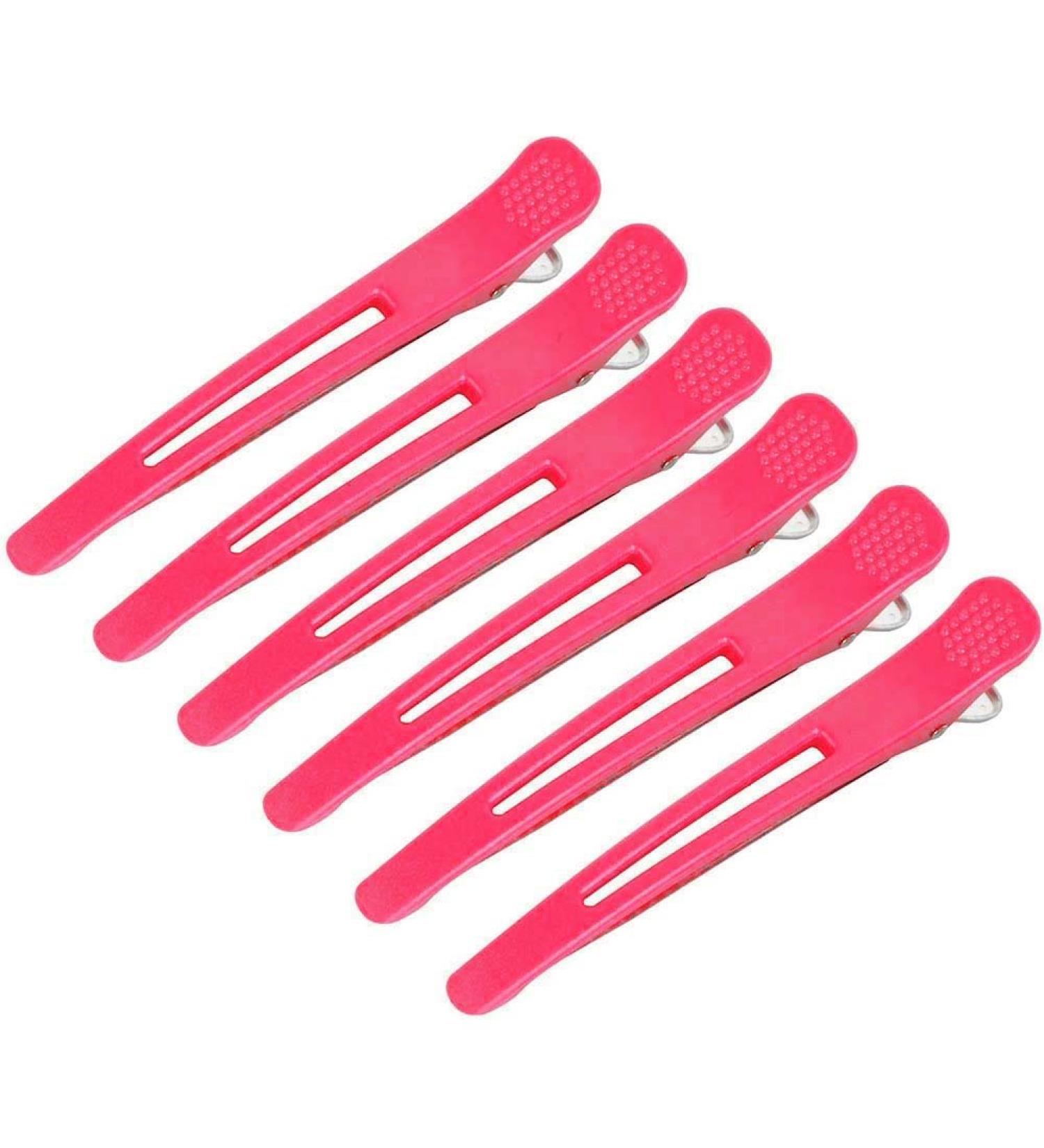 Gemini_mall Hair Clips Salon Hair Styling Accessories Sectioning 6pcs rose