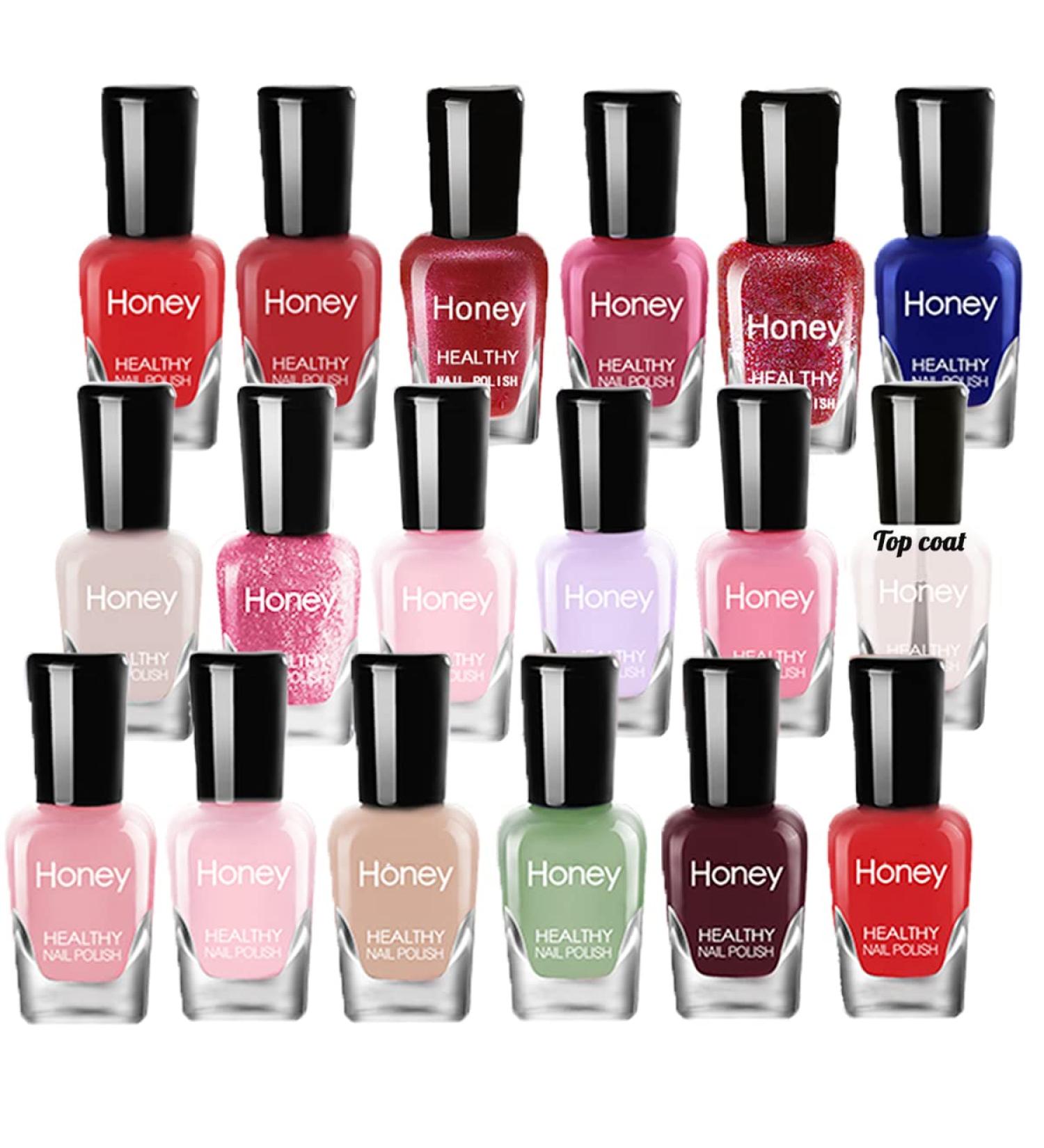 Tophany Non Toxic Nail Polish Set - Fast Dry, Easy Peel Off, Eco Friendly & Organic Water Based (18 Bottles) - Women Teens - Set-2 - Buy Online on GoSupps.com