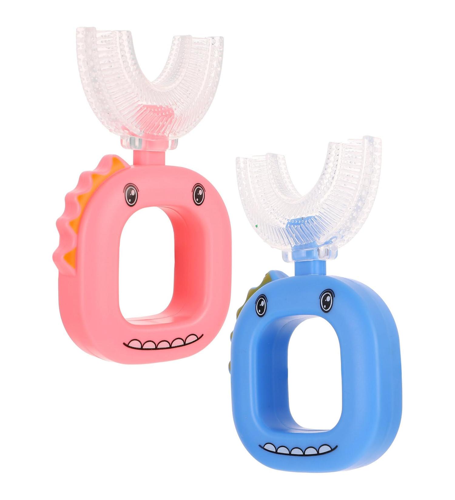 Healeved 2st U-shaped toothbrush for children U-toothbrush manual toothbrush for children children's toothbrush 360 children toothbrush kid and shape toothbrush products for children portable toddler pp