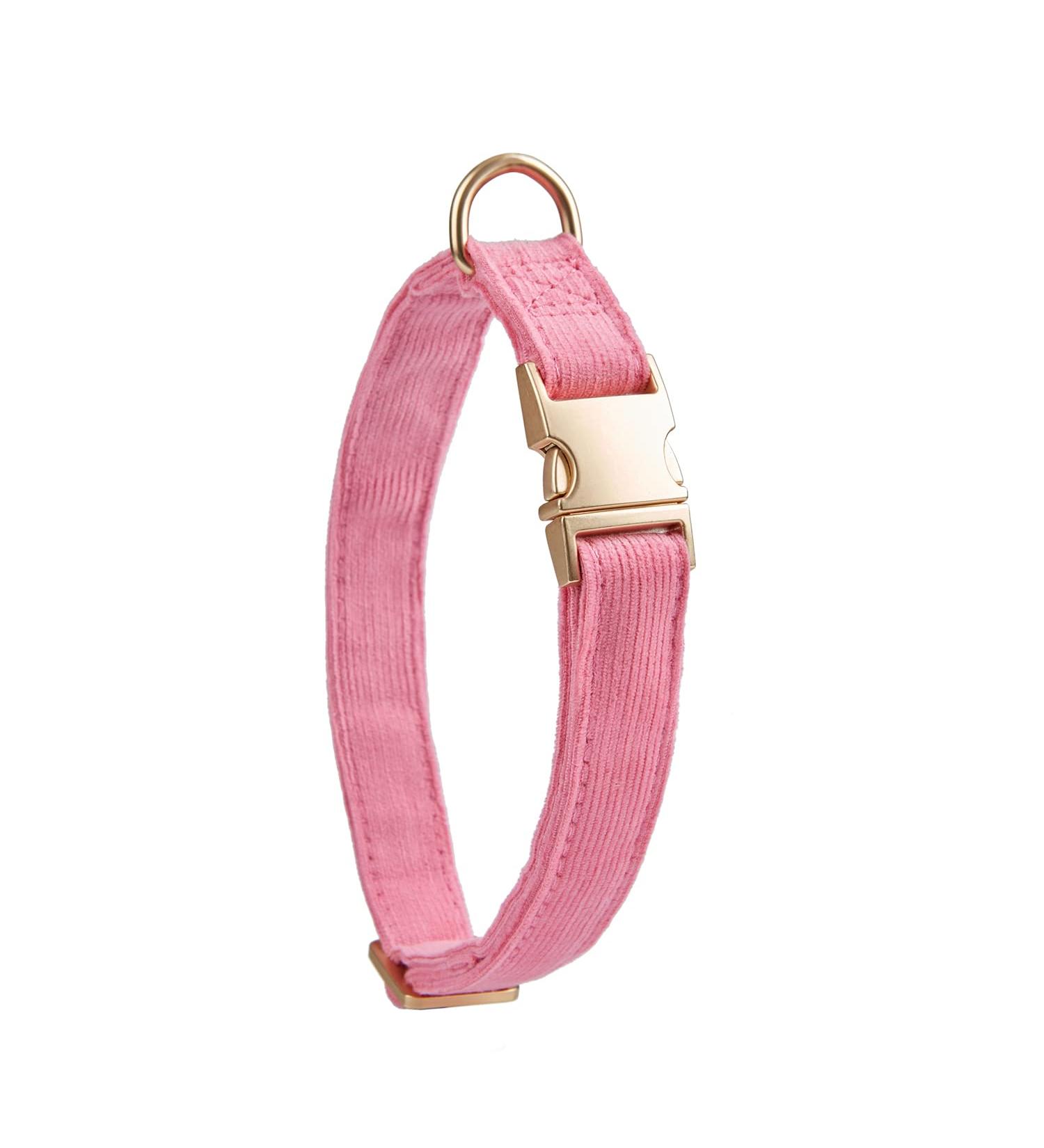 YUDOTE Ultra-Soft Natural Cotton Dog Collar for Medium Dogs with Sensitive Skin - Pink M (1 Pack) - Buy Online on GoSupps.com