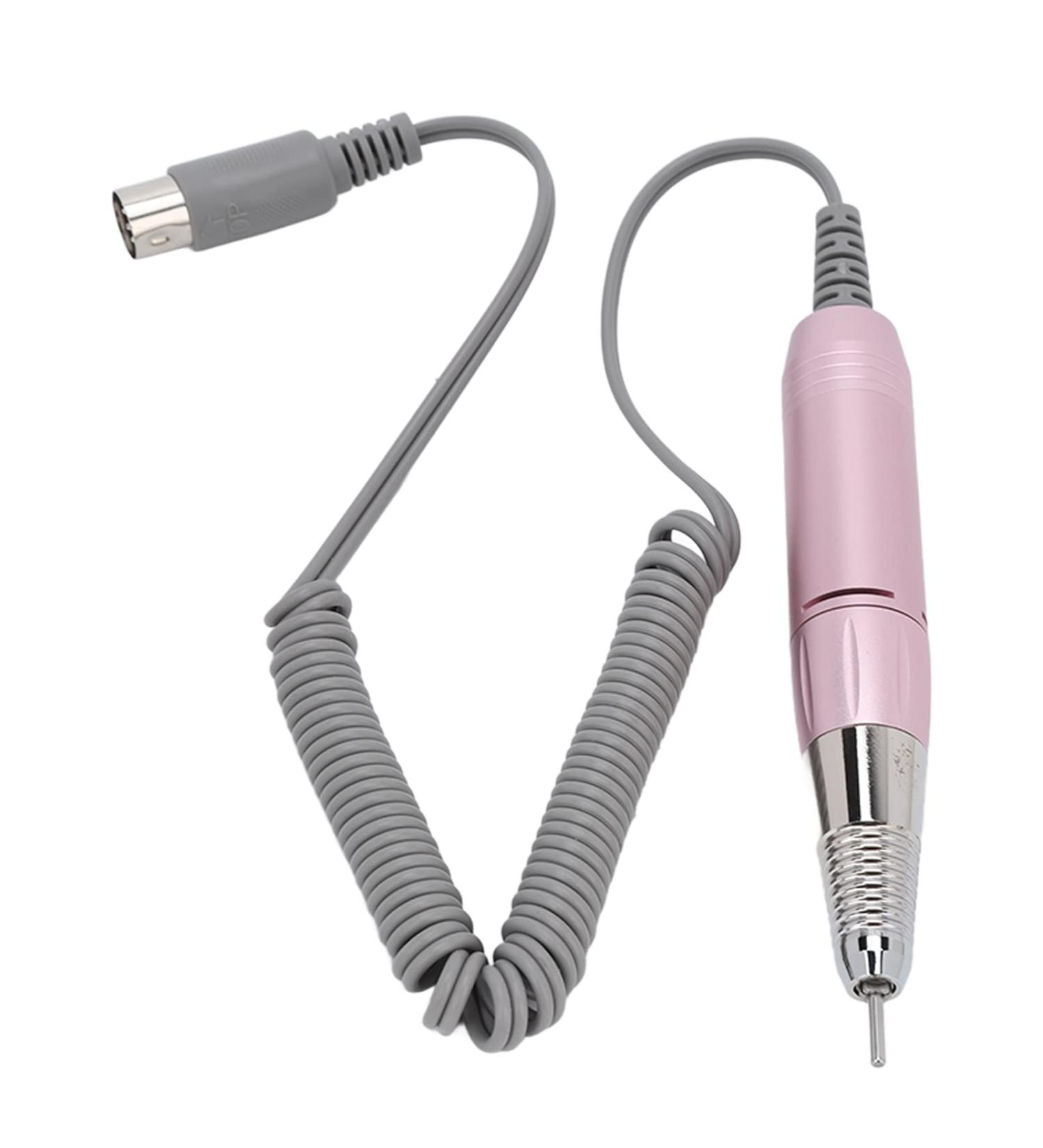 Nail Drill Handle Pink Electric File with Adjustable 0-3000rpm for Salon Pedicure ABS Metal Pink 5 Pin Plug - Buy Online on GoSupps.com