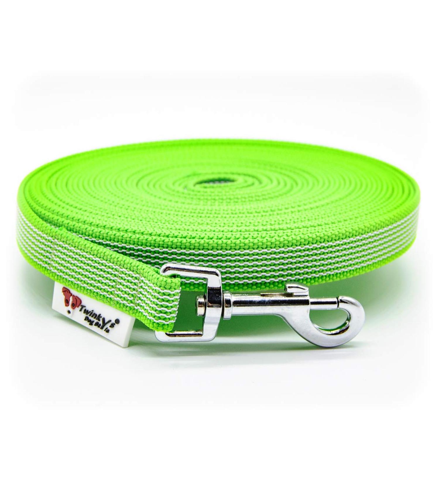 Twinkys Dog Style Tow Leash - 7.5m Neon Green Made in Germany 20mm Wide for Dogs Up to 50kg - Buy Online on GoSupps.com