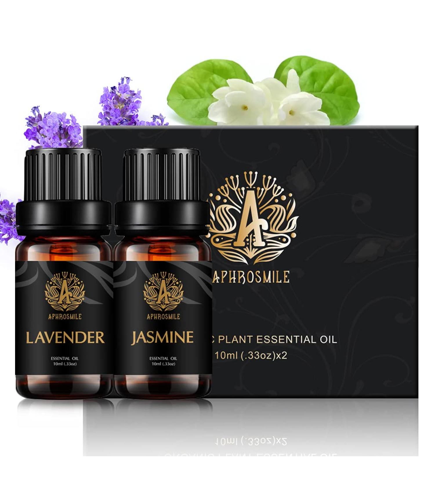 Therapeutic-Grade Aromatherapy Essential Oils Set Jasmine Lavender Essential Oils Set 100% Pure Aromatherapy Essential Oils Kit for Diffuser Massage Humidifier 2x10ml - Buy Online on GoSupps.com