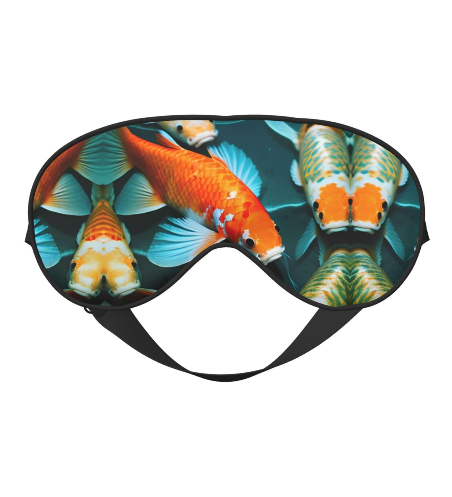 HD Japanese Koi Fish Eye Mask - Soft Breathable Sleep Mask for Women | Perfect for Travel & Relaxation - Buy Online on GoSupps.com