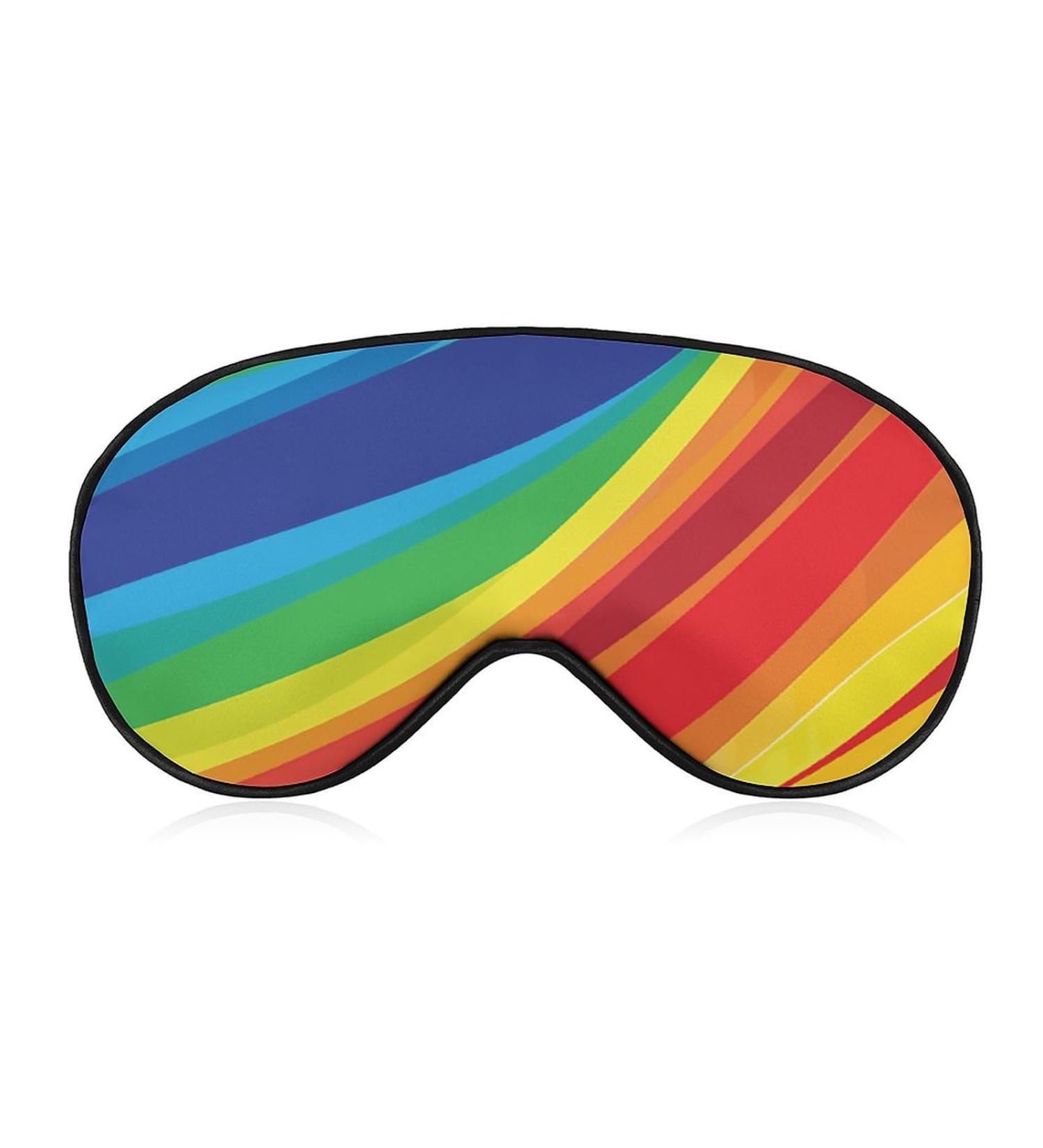 Abstract Rainbow Sleep Mask Eye Cover | Adjustable Strap for Men and Women - Perfect for Sleeping, Blocking Light, and Traveling - Buy Online on GoSupps.com