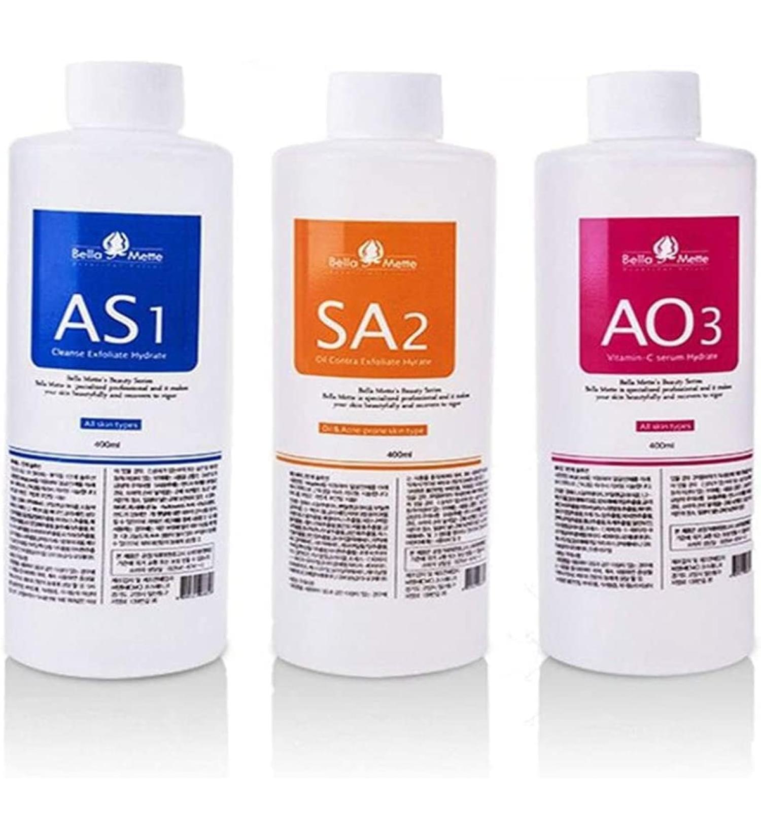 Skin Care Facial Beauty Aqua Peel Solution 400ml Per Bottle Face Cleansing & Moisturizing Elitzia ETYYS123 Tricolor 450 Fl Oz Pack of 3 - Buy Online on GoSupps.com