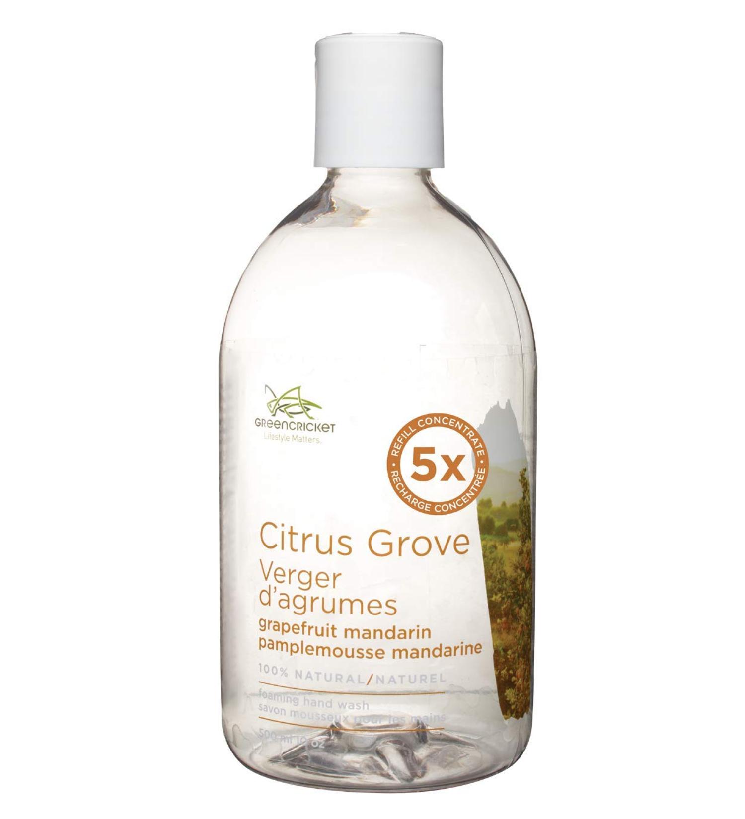 Green Cricket Natural Foaming Hand Wash Citrus Refill Concentrate