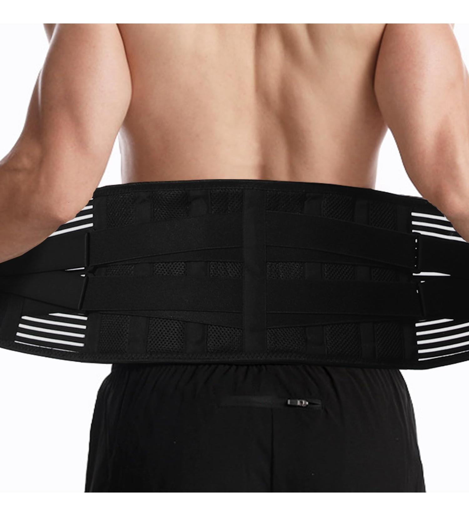 Back Support Adjustable Lumbar Brace With Anti-Skid Design Lightweight Non-Slip Lumbar Support For Sciatica Pain Relief Scoliosis Sciatica Herniated Disc Heavy Lifting (L) - Buy Online on GoSupps.com