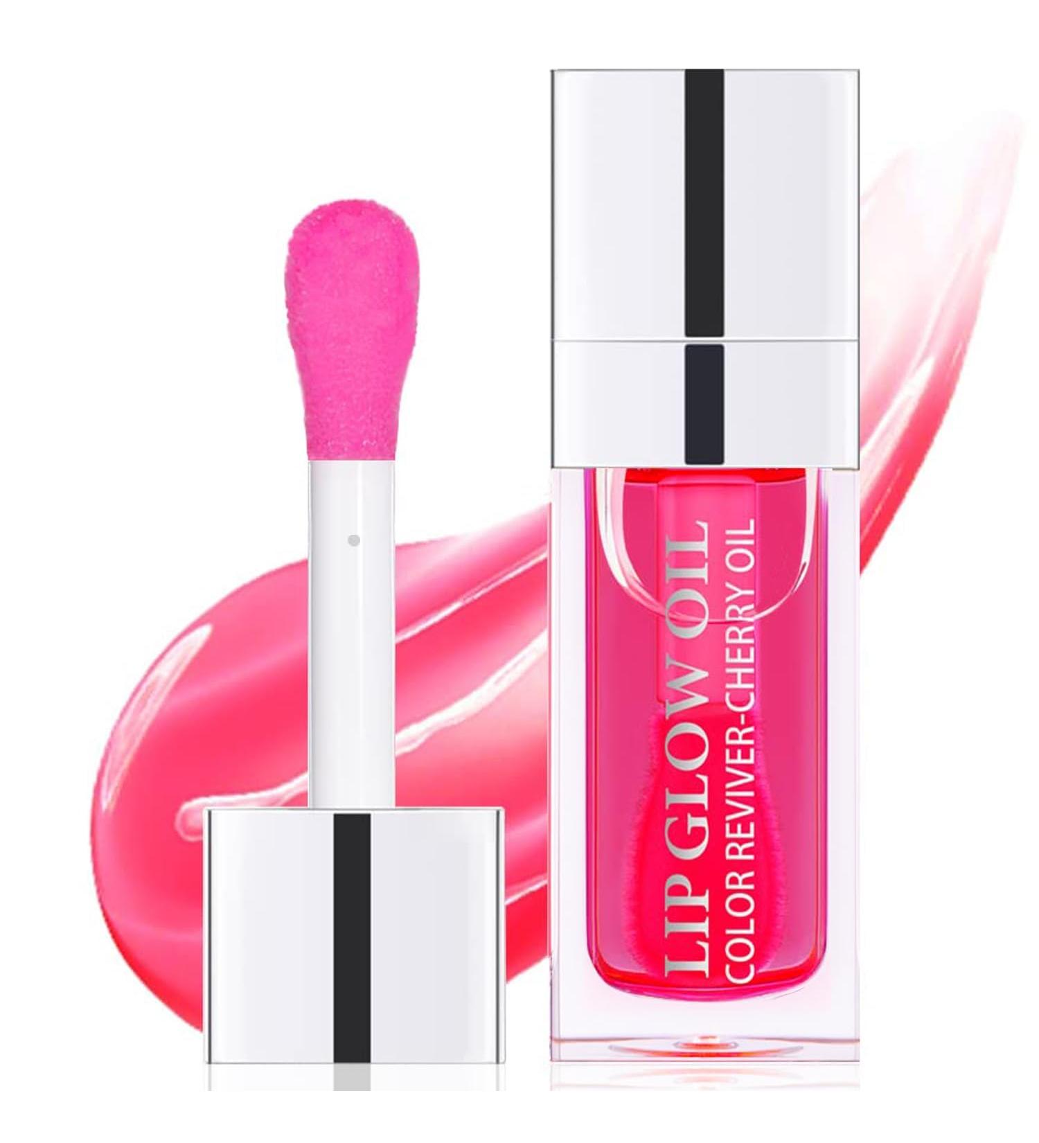 Cherry Hydrating Lip Oil - Non-Sticky Plumping Gloss & Tinted Balm for Long-Lasting Lip Care | Prevents Lines and Dryness - Buy Online on GoSupps.com