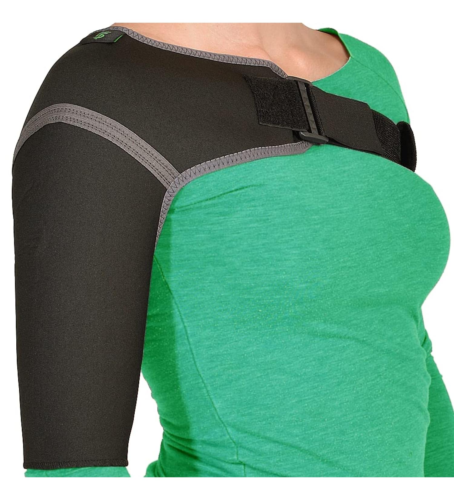 Sports Therapy Shoulder Bandage - Dual-Sided Neoprene Support for Men & Women | Certified Medical Device | Breathable & Comfortable Orthosis - Buy Online on GoSupps.com