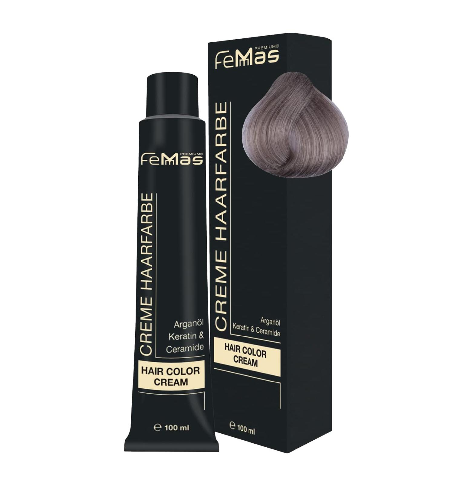 Femmas Professional Hair Color 10.11 - Light Light Blonde Ash Intensive Cream with Argan Oil & Keratin 100ml - Permanent Radiant Tint - Buy Online on GoSupps.com
